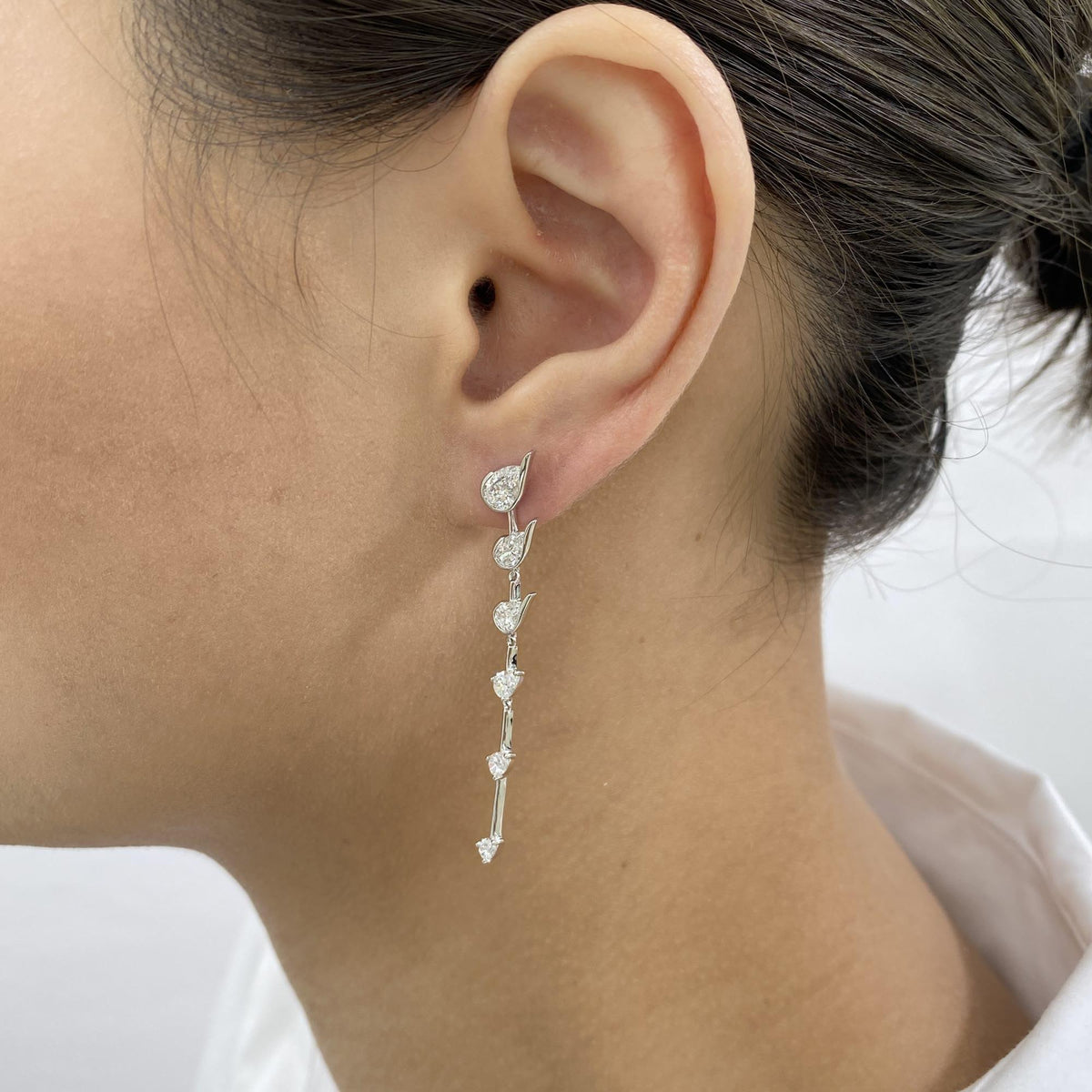 Ariana 2.5 Pear Lab-Grown Diamond Drop, Station Earrings