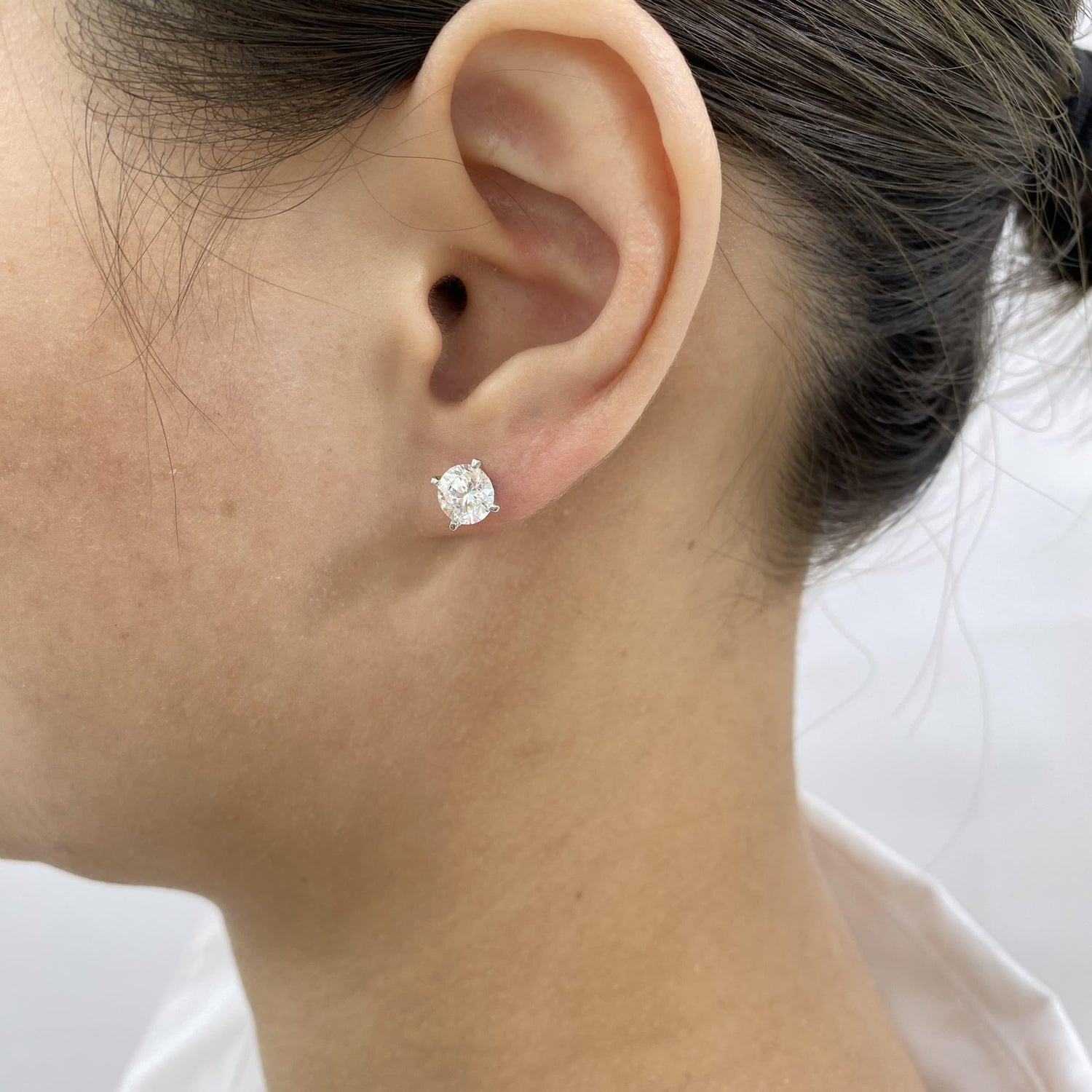 Stacey 2 Round Lab-Grown Diamond Studs Earrings