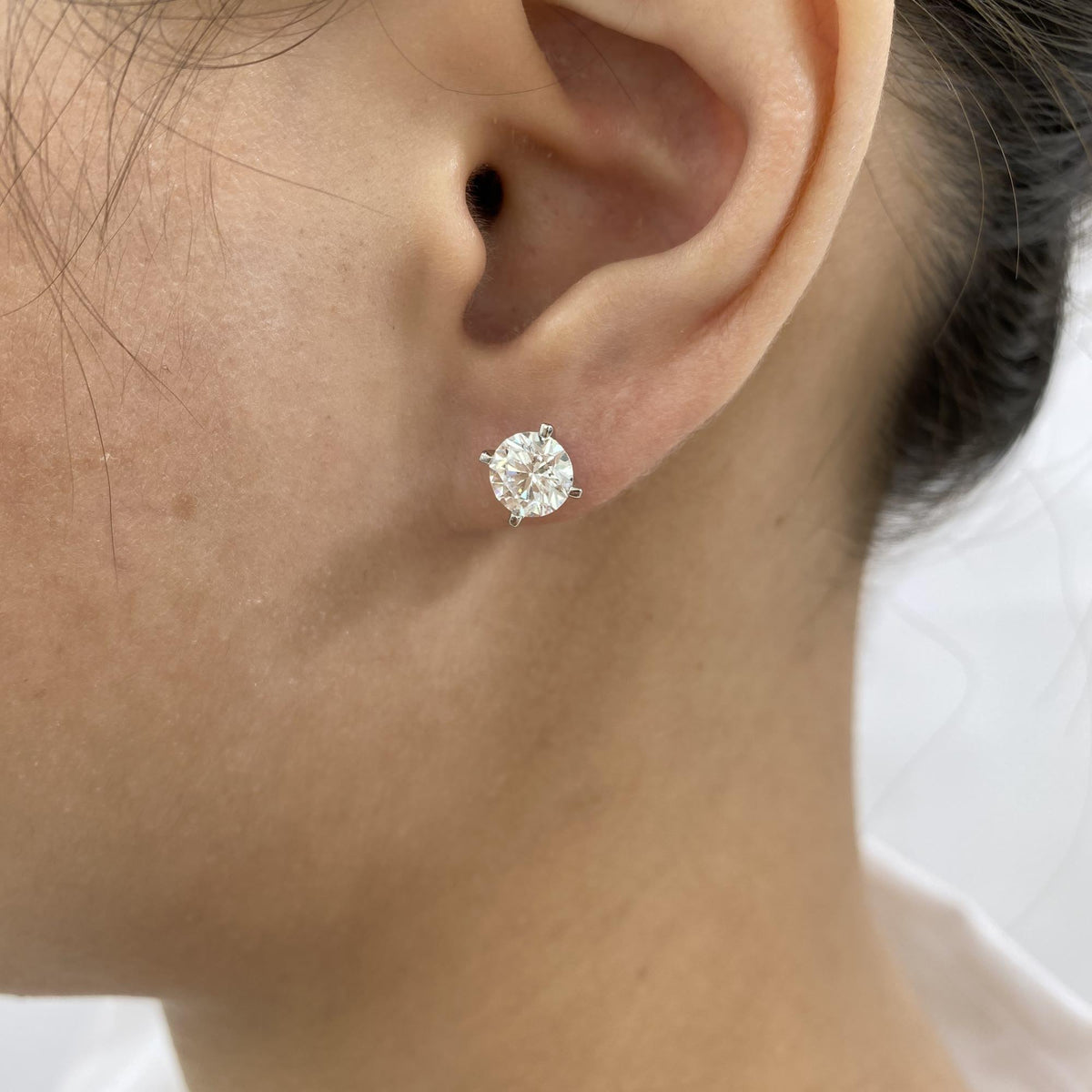 Stacey 2 Round Lab-Grown Diamond Studs Earrings