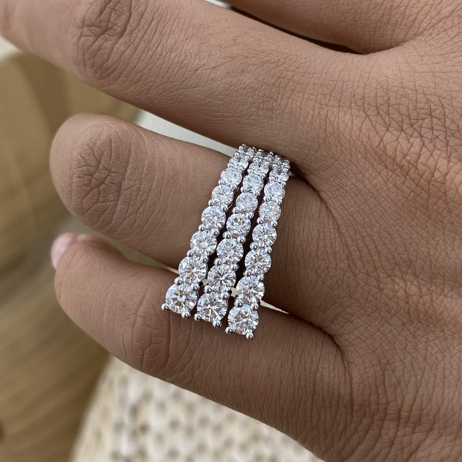 Adrianna 3.1 Round Lab-Grown Diamond Special, Half-Eternity Ring