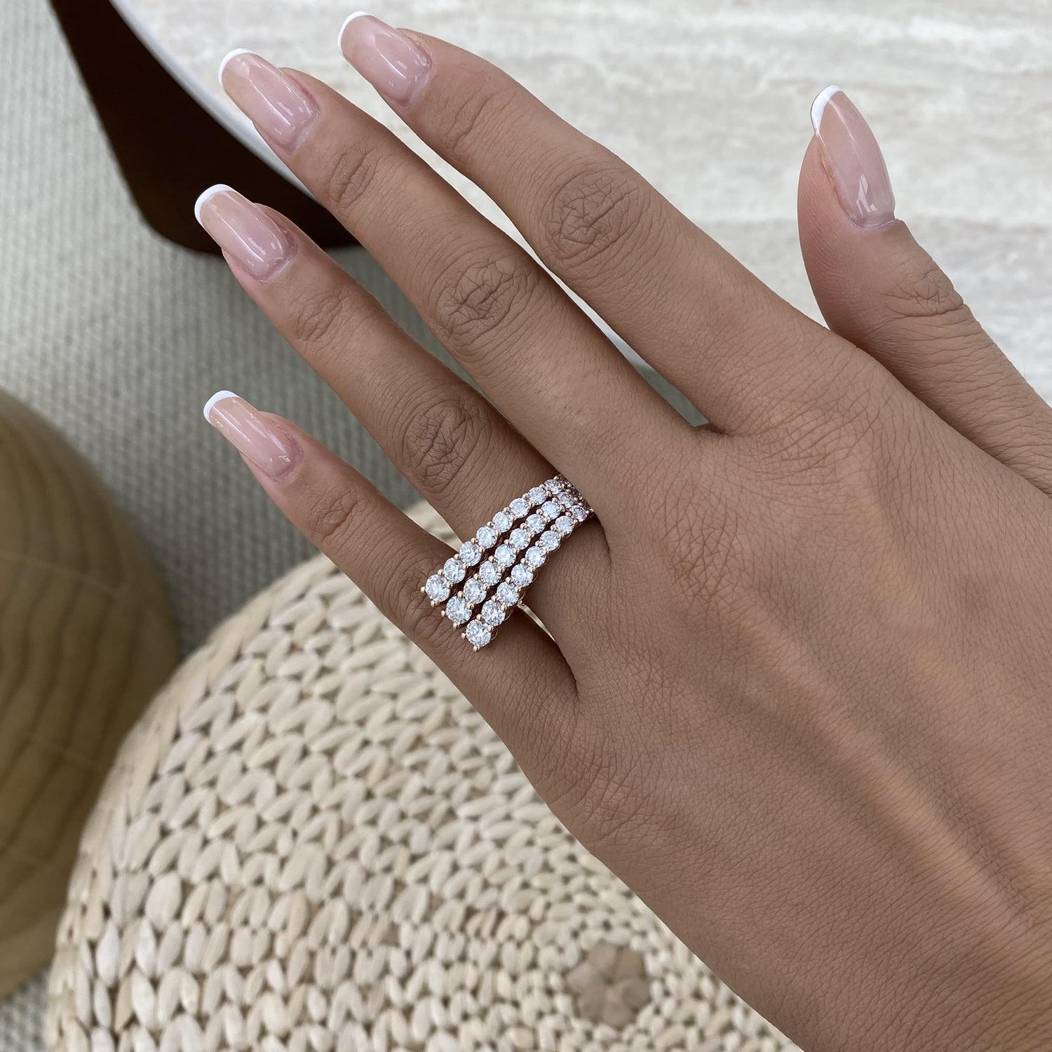 Adrianna 3 Round Lab-Grown Diamond Special, Half-Eternity Ring