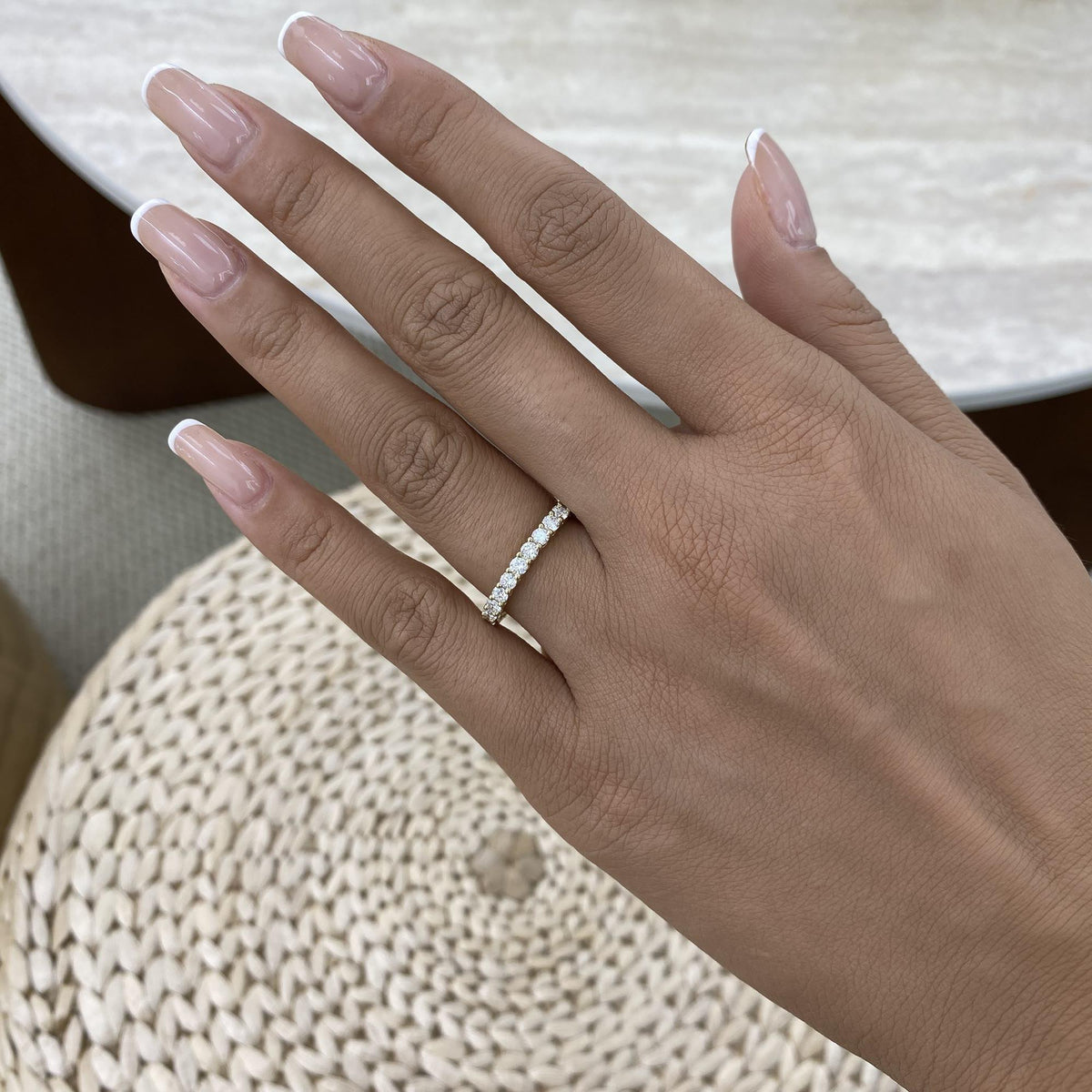 Irene 1.3 Round Lab-Grown Diamond Eternity, Side Stone Ring