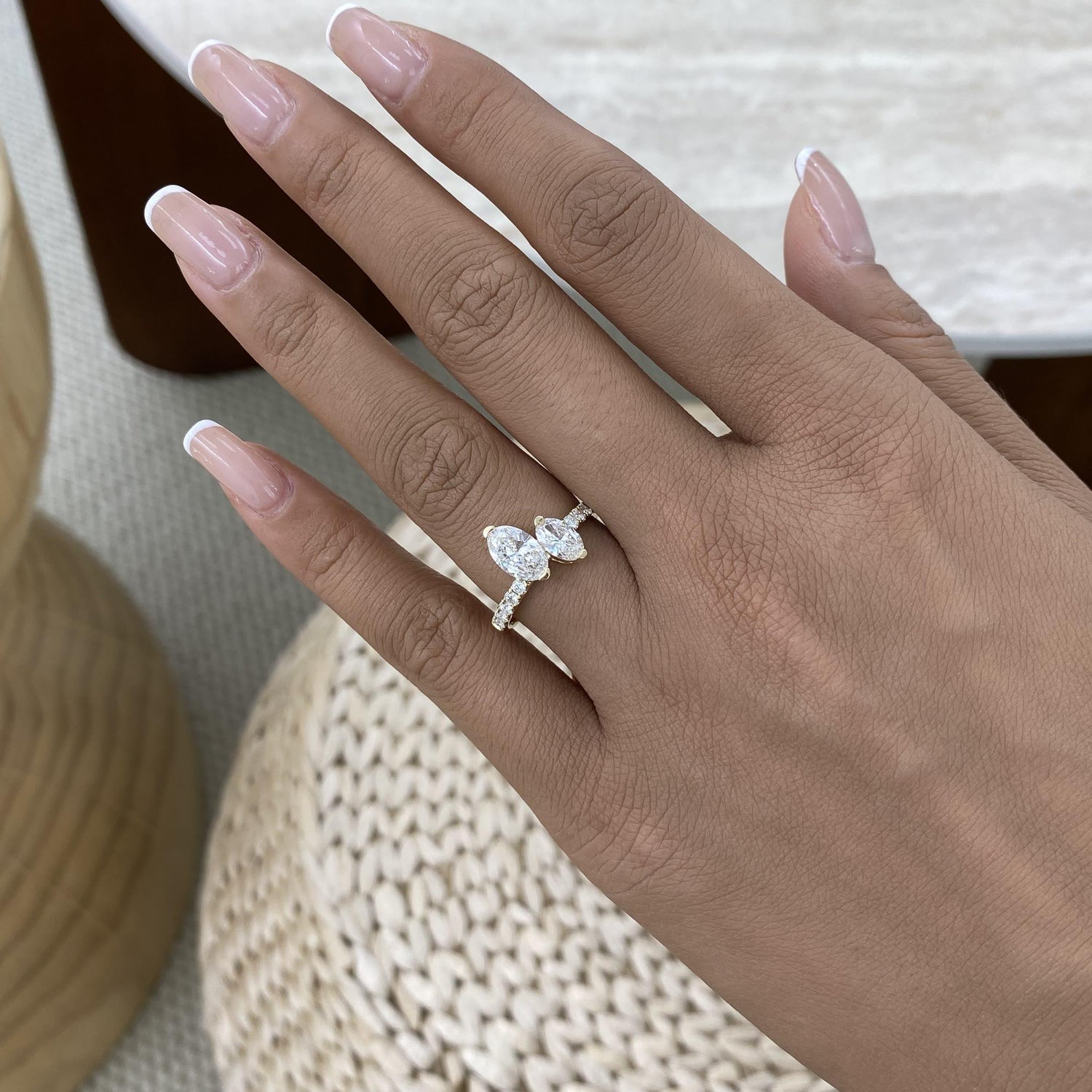 Juliet 1.7 Oval,Round Lab-Grown Diamond Side Stone, Special Ring