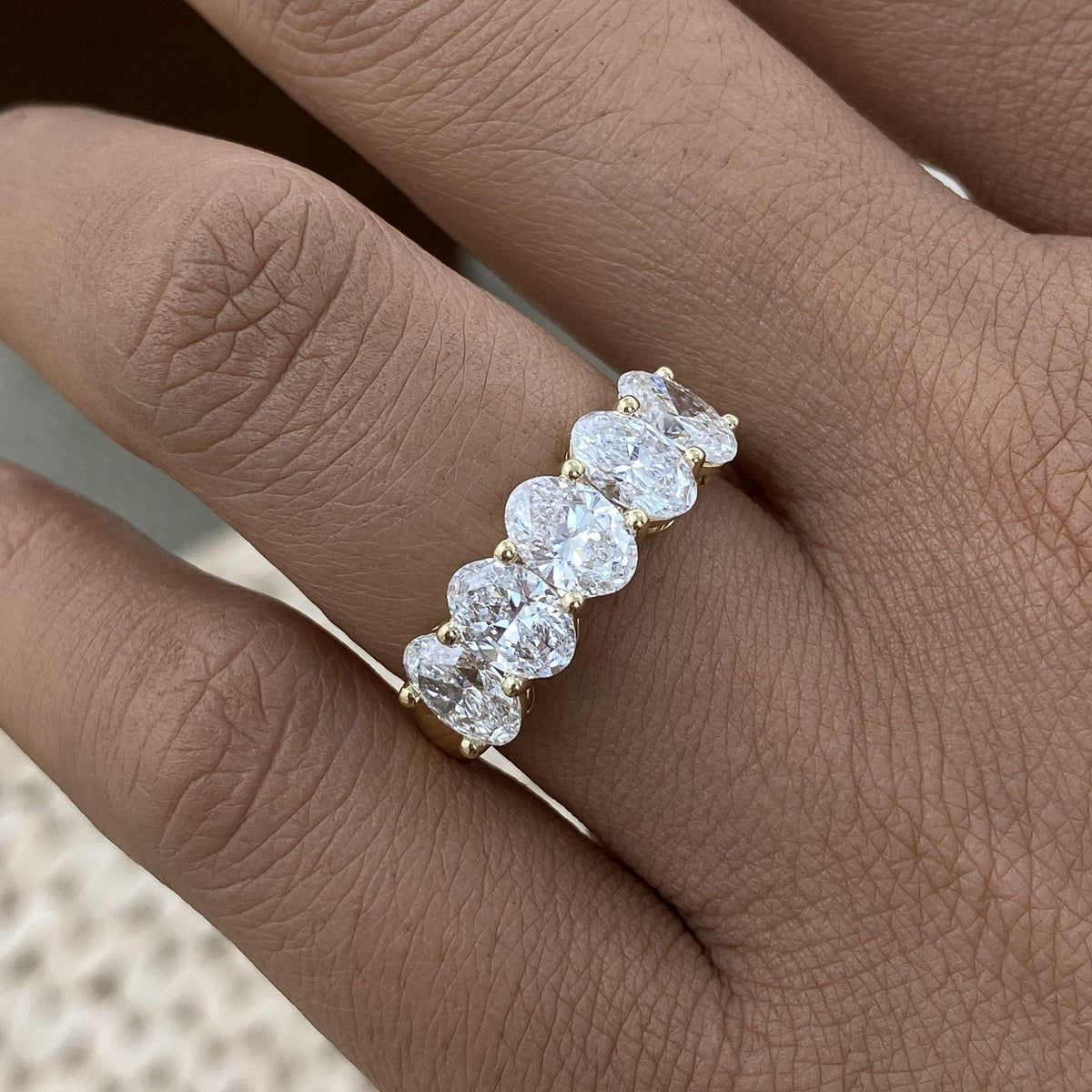 Kaitlyn 2.6 Oval Lab-Grown Diamond Half-Eternity Ring
