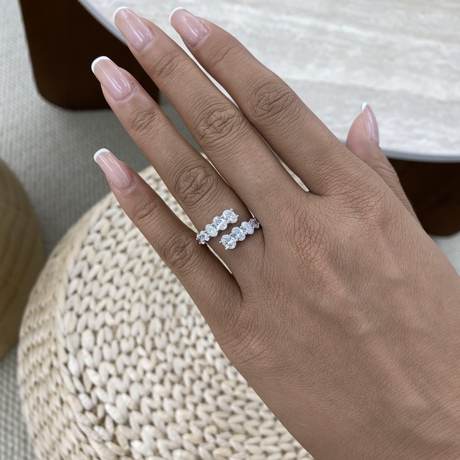 Arielle 1.9 Oval Lab-Grown Diamond Special, Half-Eternity Ring