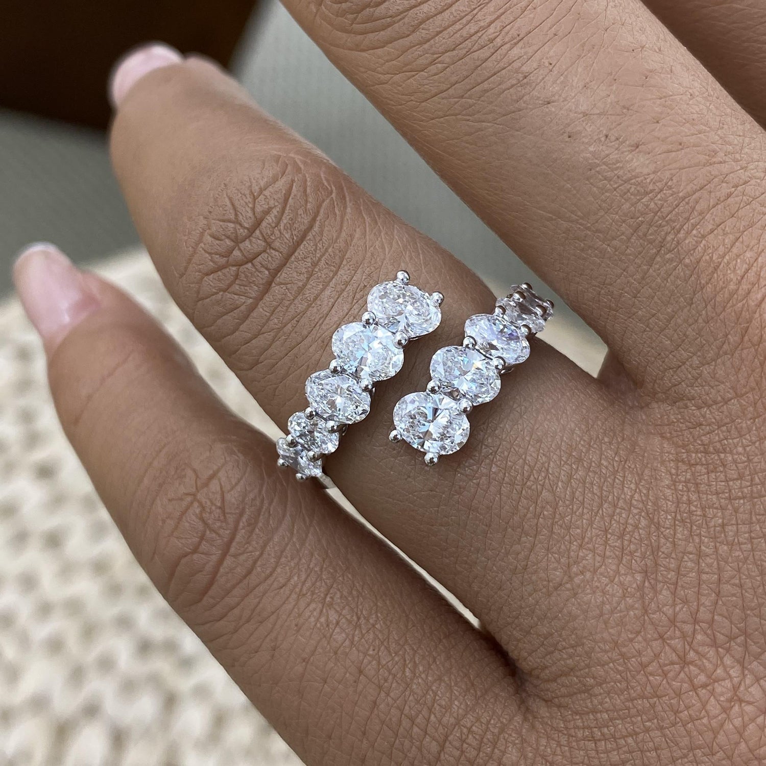 Arielle 1.9 Oval Lab-Grown Diamond Special, Half-Eternity Ring