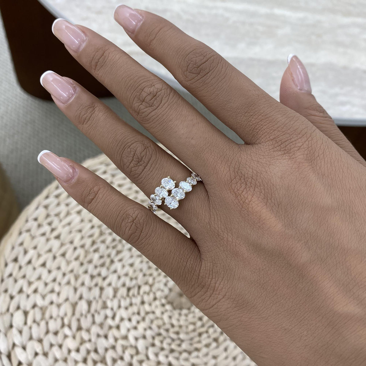 Arielle 1.9 Oval Lab-Grown Diamond Special, Half-Eternity Ring
