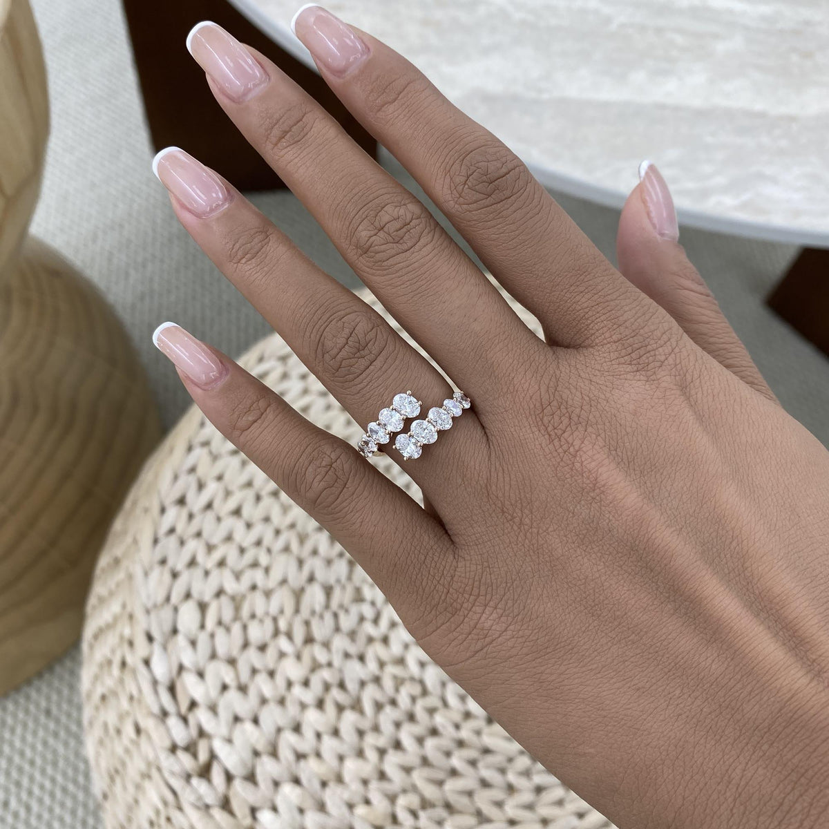 Arielle 1.9 Oval Lab-Grown Diamond Special, Half-Eternity Ring
