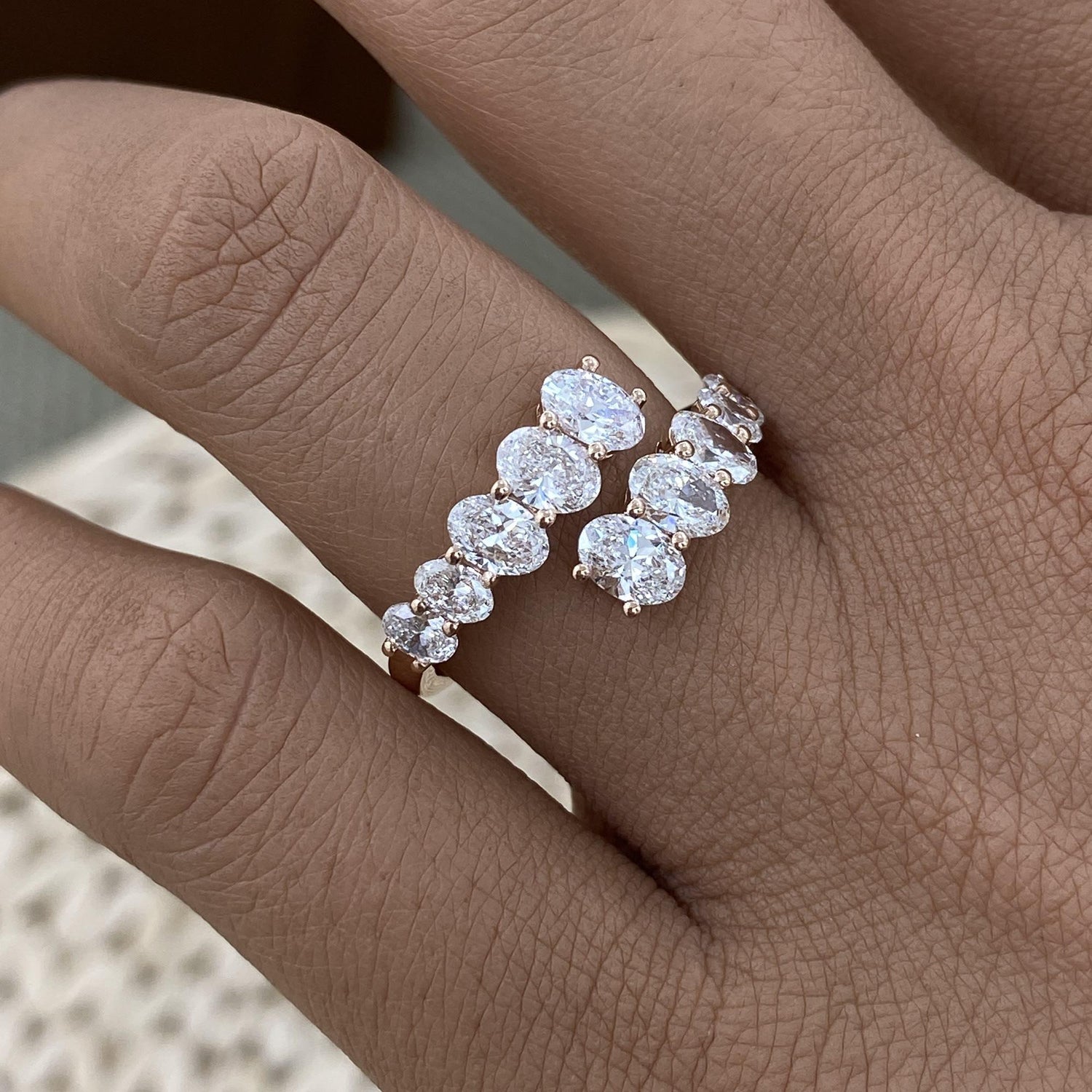 Arielle 1.9 Oval Lab-Grown Diamond Special, Half-Eternity Ring