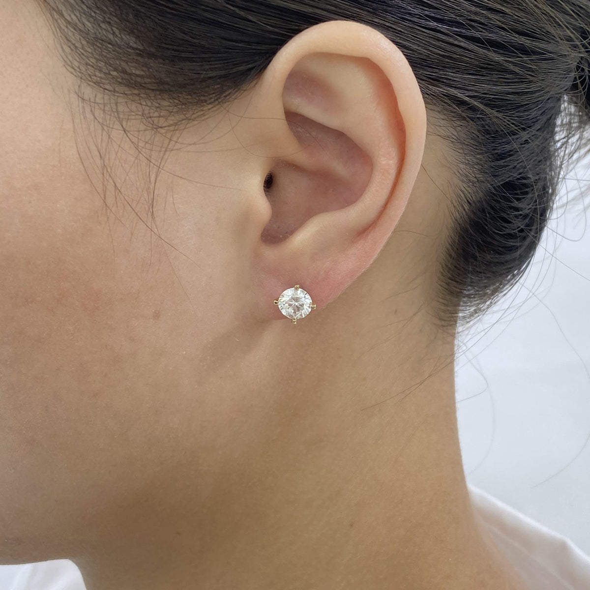 Stacey 2 Round Lab-Grown Diamond Studs Earrings