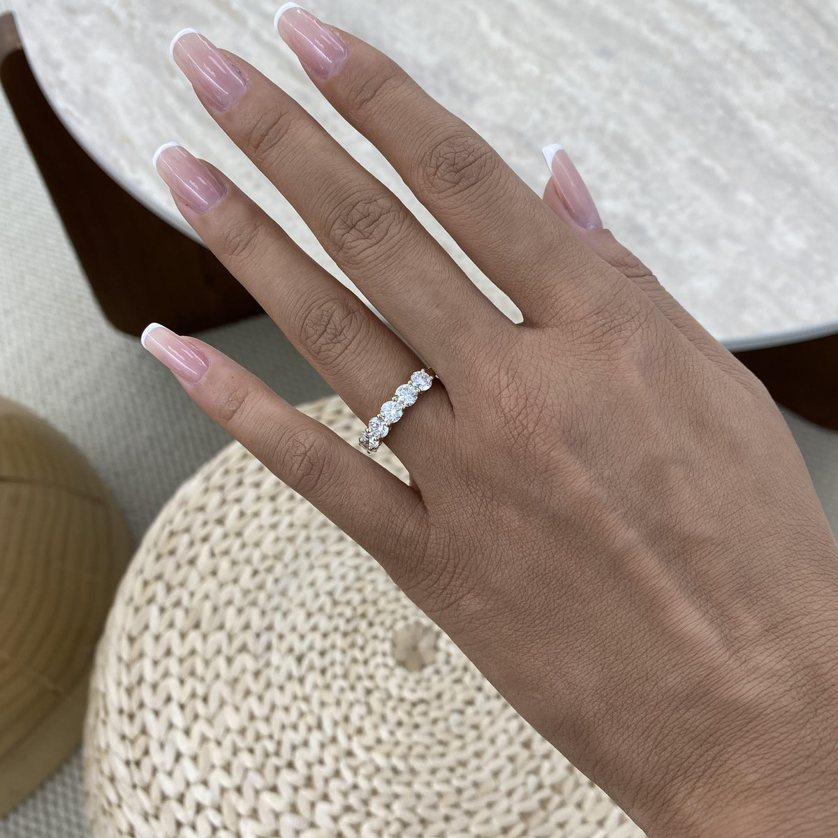 Kendra 2.1 Round Lab-Grown Diamond Half-Eternity Ring
