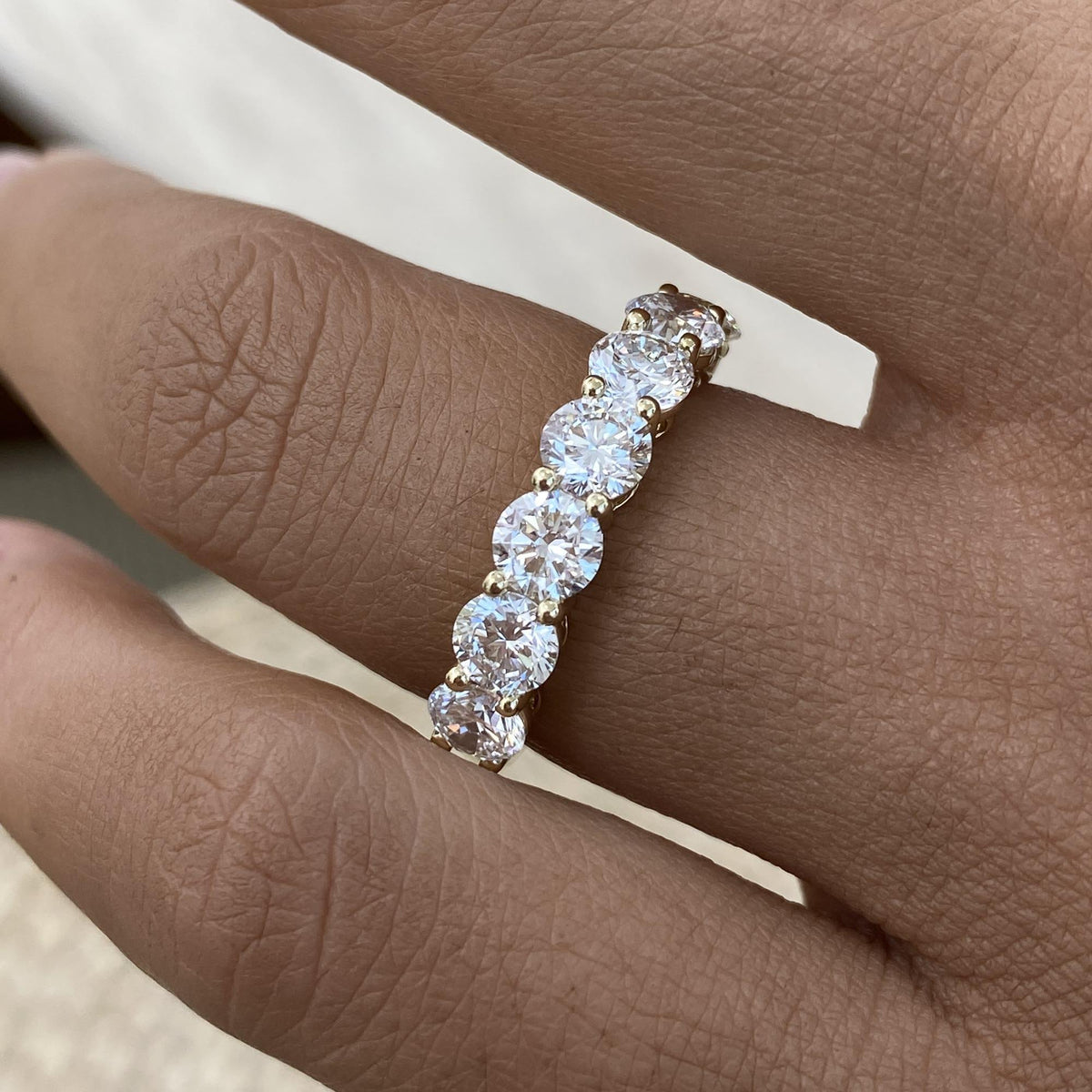 Kendra 2.1 Round Lab-Grown Diamond Half-Eternity Ring