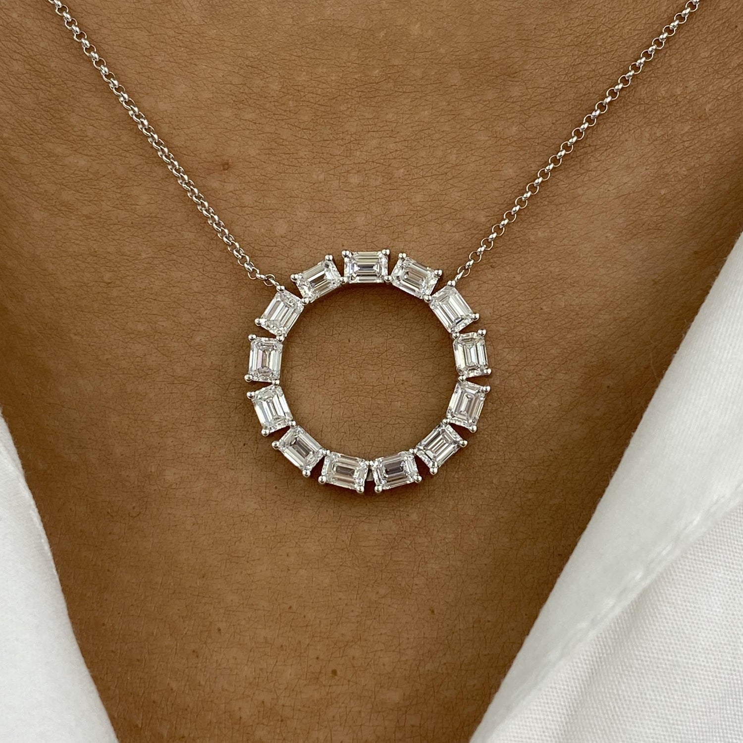 Gemma 1.9 Emerald Lab-Grown Diamond Chain, Special Necklace