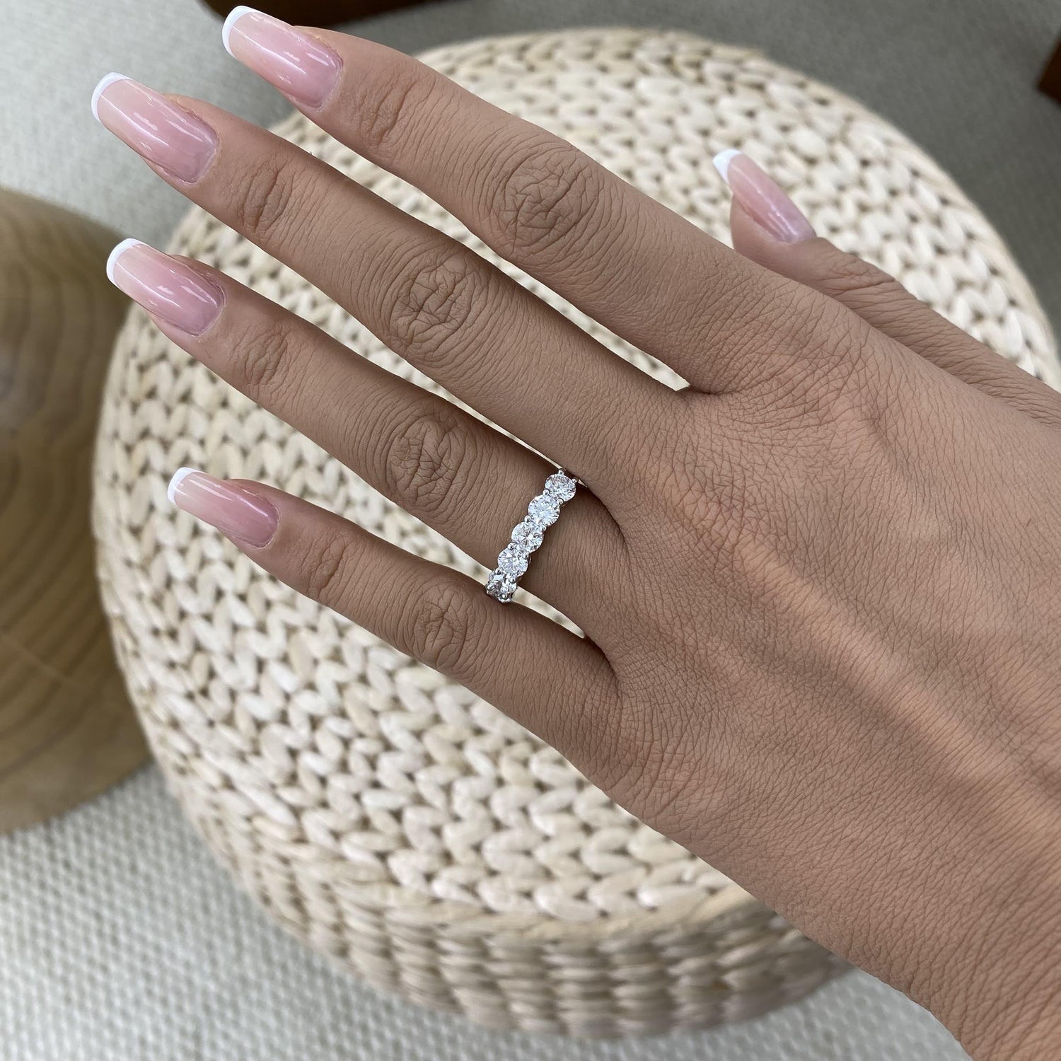 Kendra 2.1 Round Lab-Grown Diamond Half-Eternity Ring