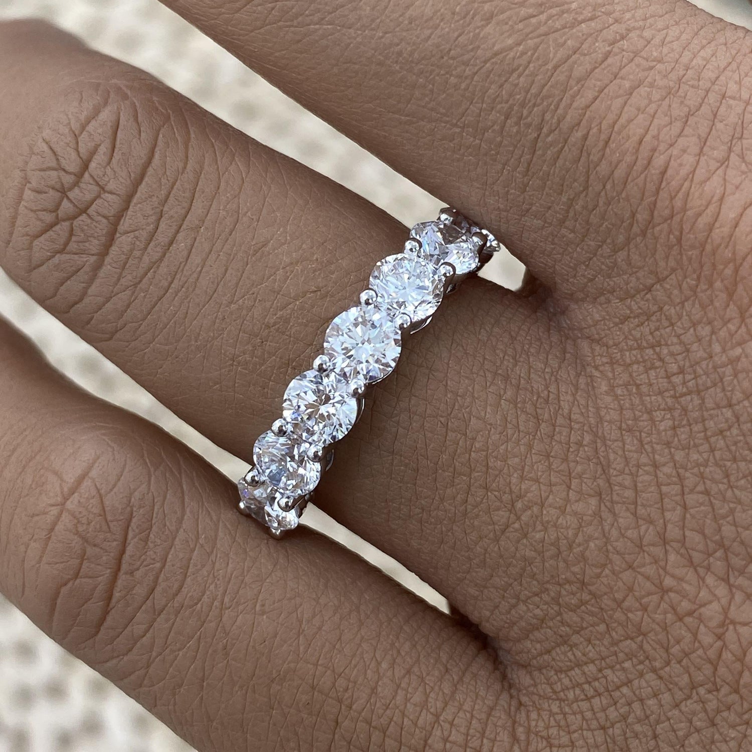 Kendra 2.1 Round Lab-Grown Diamond Half-Eternity Ring