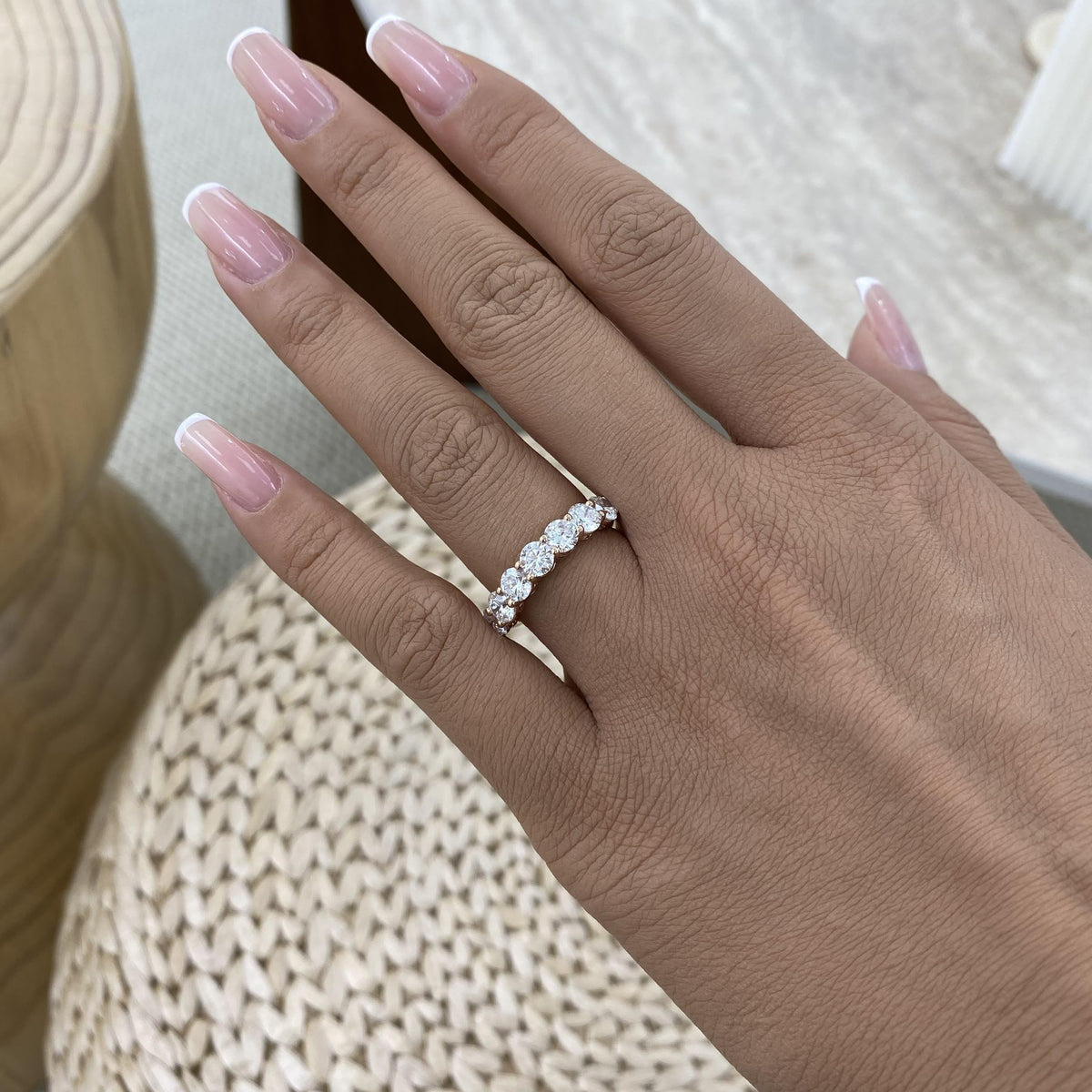 Kendra 2.1 Round Lab-Grown Diamond Half-Eternity Ring