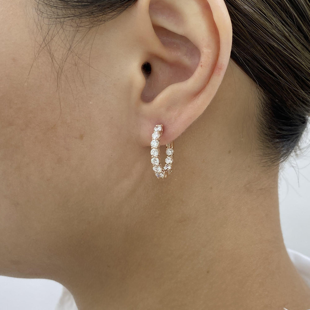 Aria 1.8 Round Lab-Grown Diamond Hoop Earrings