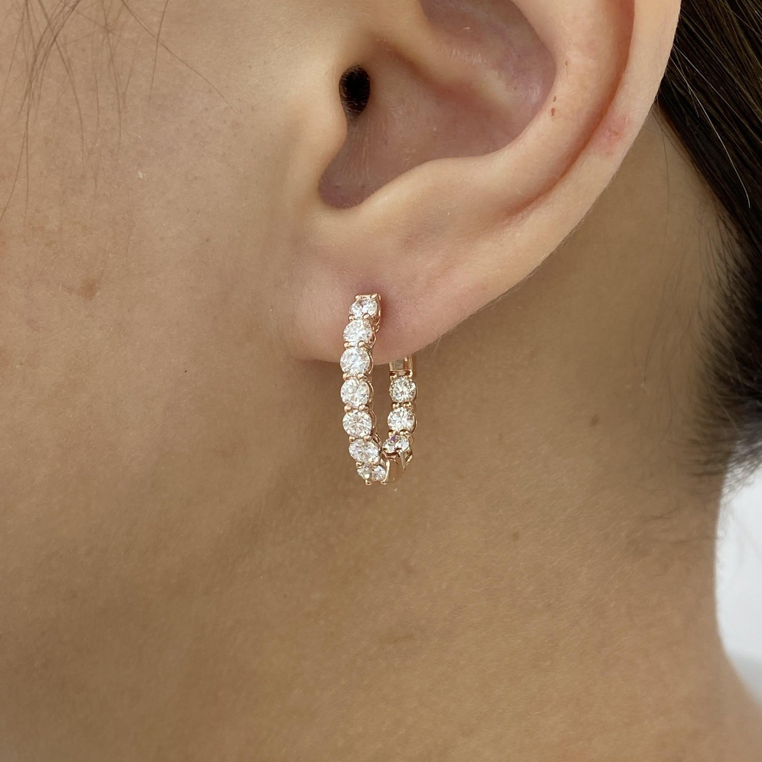 Aria 1.8 Round Lab-Grown Diamond Hoop Earrings