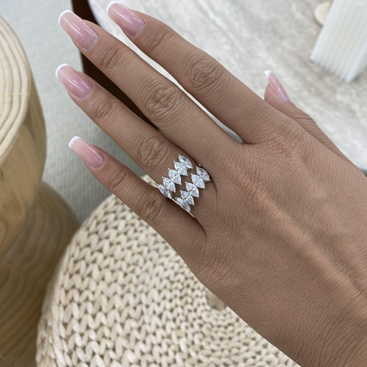 Annie 3.1 Marquise Lab-Grown Diamond Special, Half-Eternity Ring
