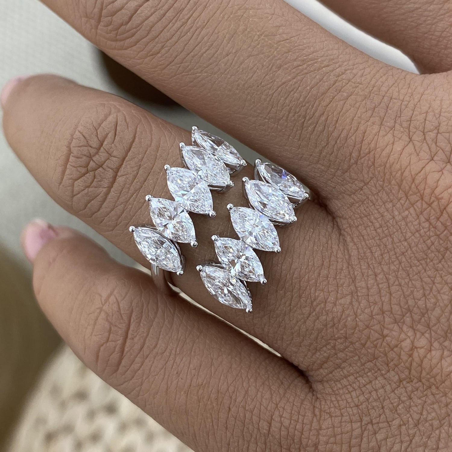 Annie 3.1 Marquise Lab-Grown Diamond Special, Half-Eternity Ring