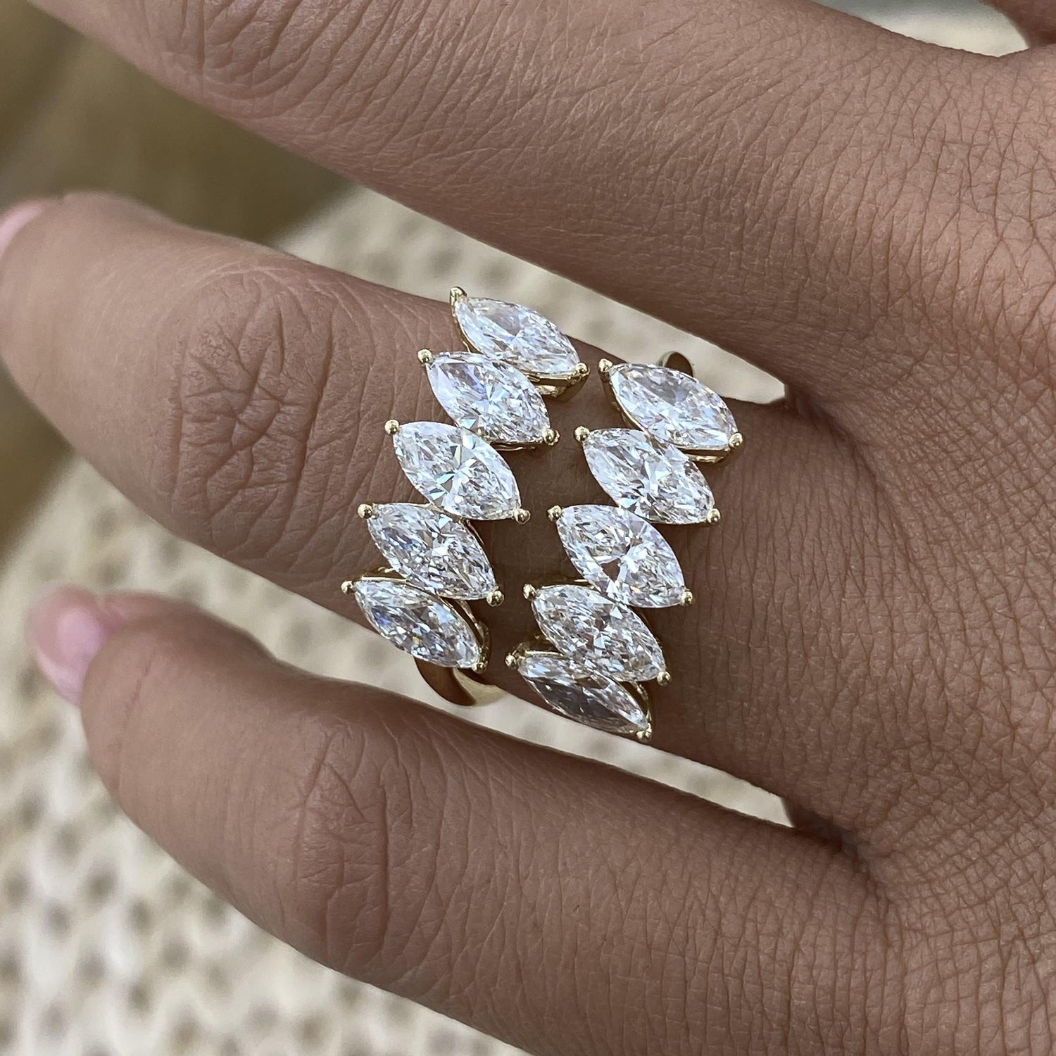Annie 3.7 Marquise Lab-Grown Diamond Special, Half-Eternity Ring