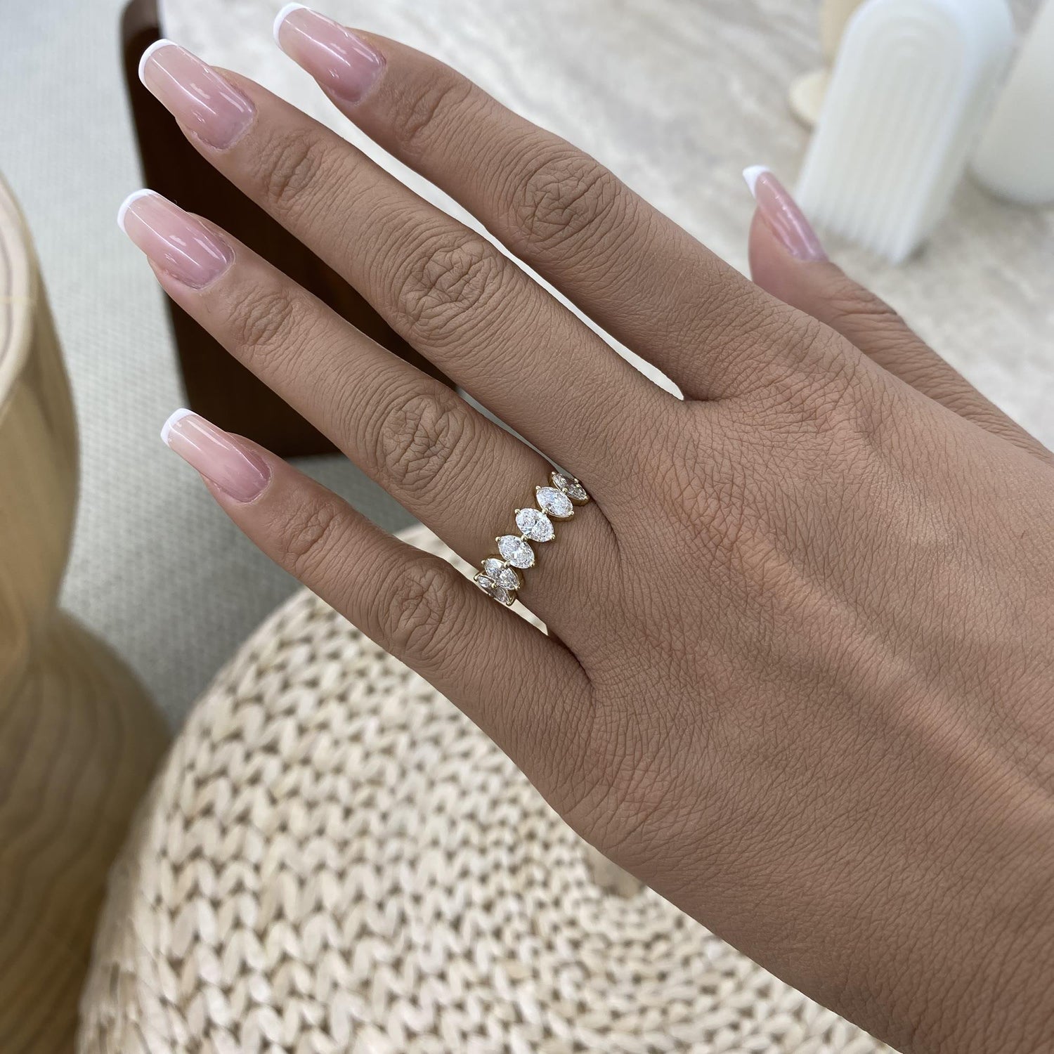 Joan 1.6 Oval Lab-Grown Diamond Half-Eternity, Special Ring