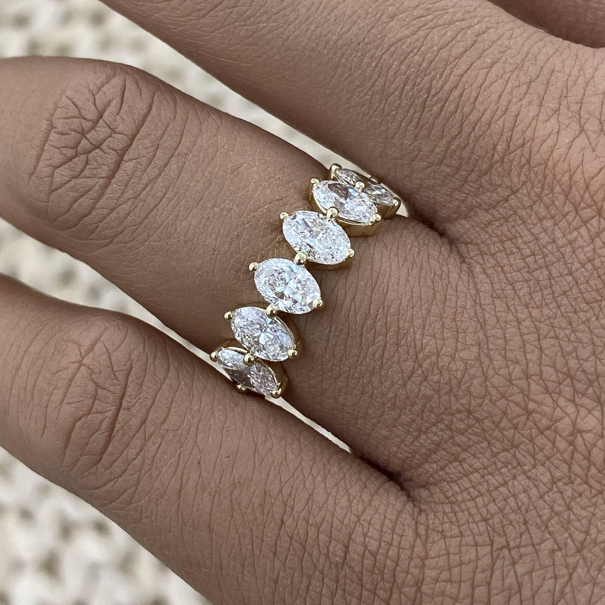 Joan 1.6 Oval Lab-Grown Diamond Half-Eternity, Special Ring