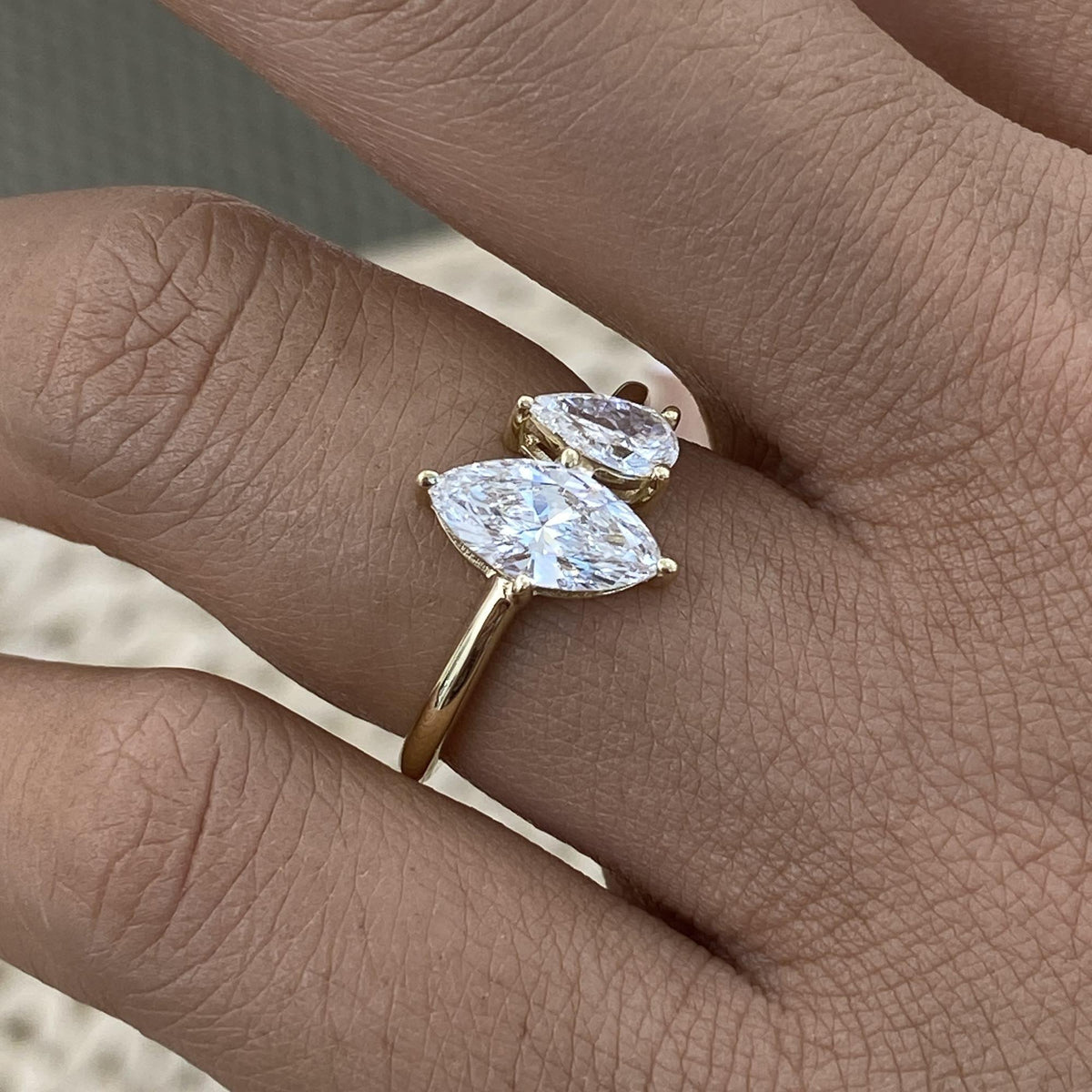 Joy 1.2 Marquise,Pear Lab-Grown Diamond Toi  Moi, Special Ring