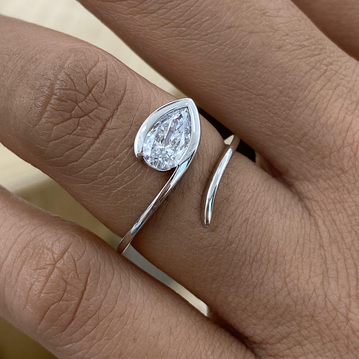 Alana 0.7 Pear Lab-Grown Diamond Solitaire, Special Ring