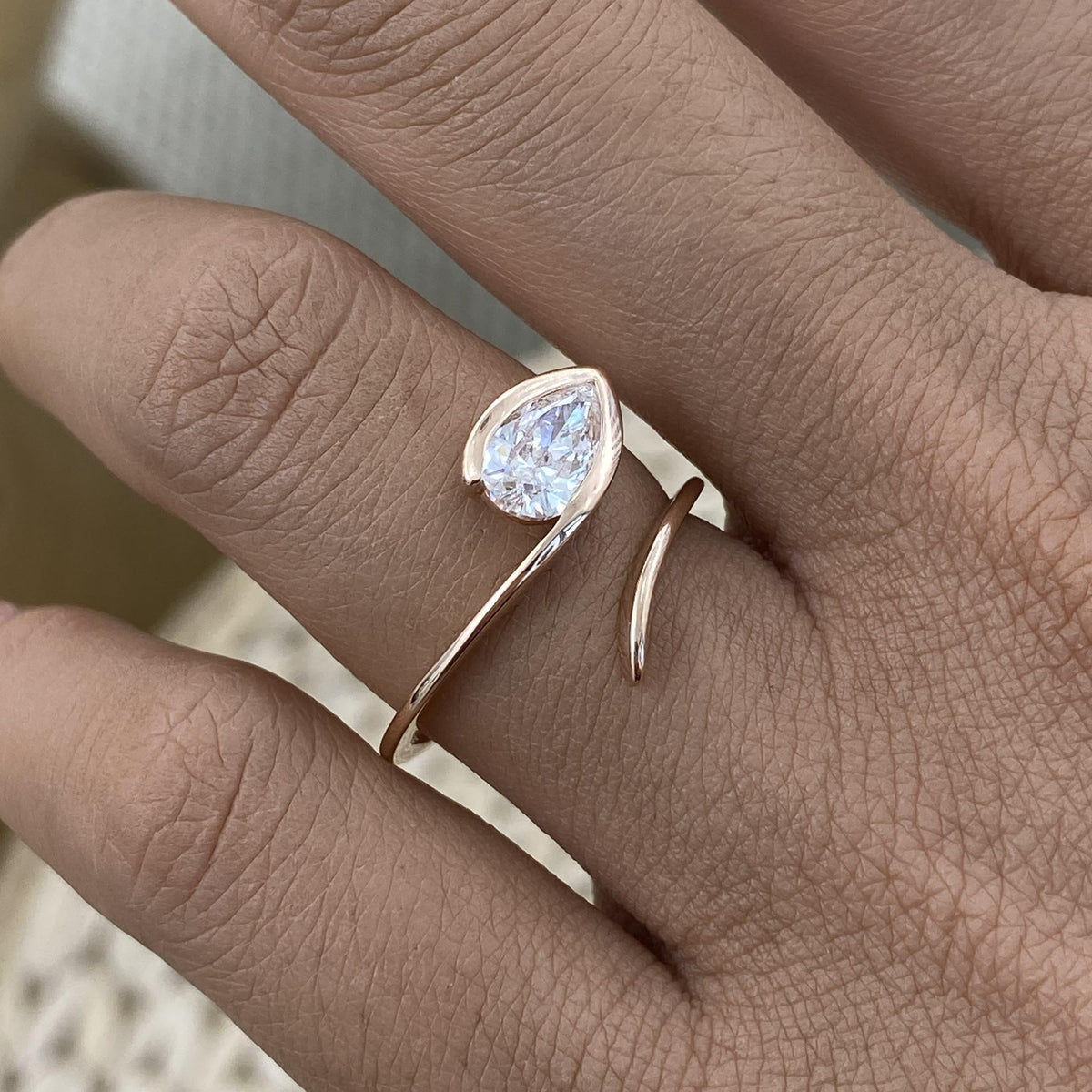 Alana 0.8 Pear Lab-Grown Diamond Solitaire, Special Ring