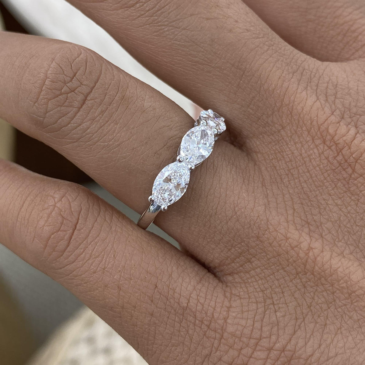 Leslie 1.7 Oval Lab-Grown Diamond Half-Eternity, Special Ring