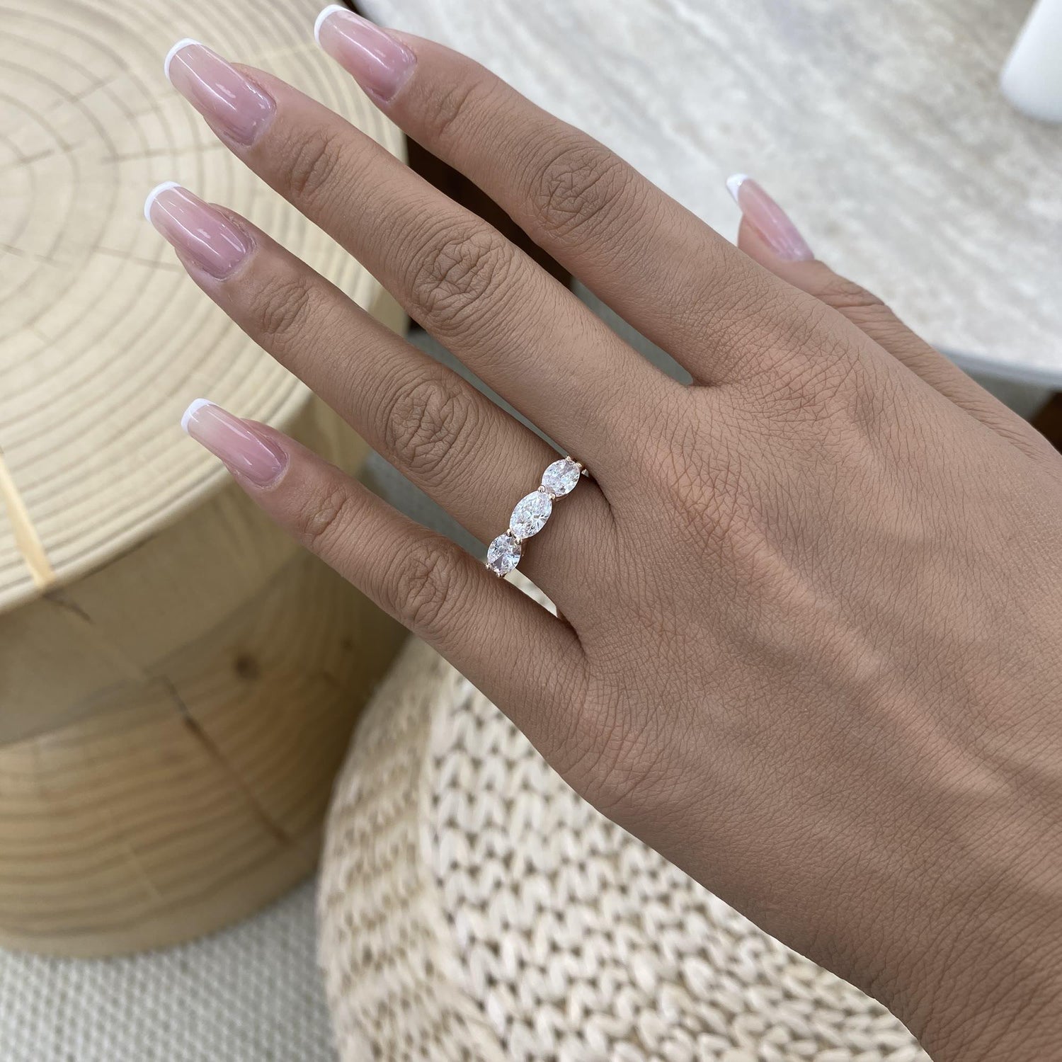 Leslie 1.7 Oval Lab-Grown Diamond Half-Eternity, Special Ring
