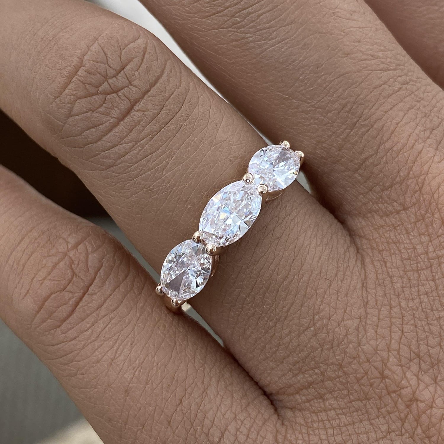 Leslie 1.7 Oval Lab-Grown Diamond Half-Eternity, Special Ring