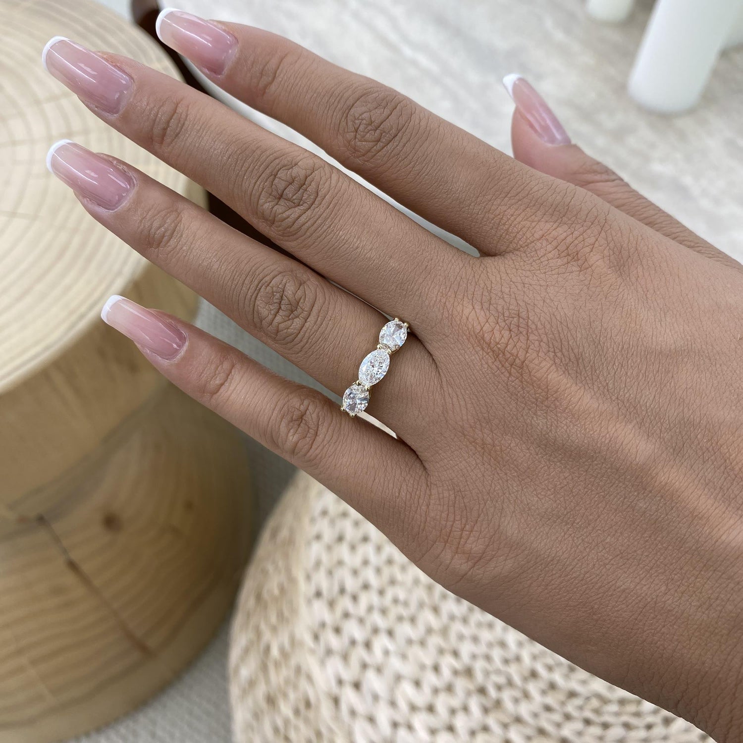 Leslie 1.7 Oval Lab-Grown Diamond Half-Eternity, Special Ring