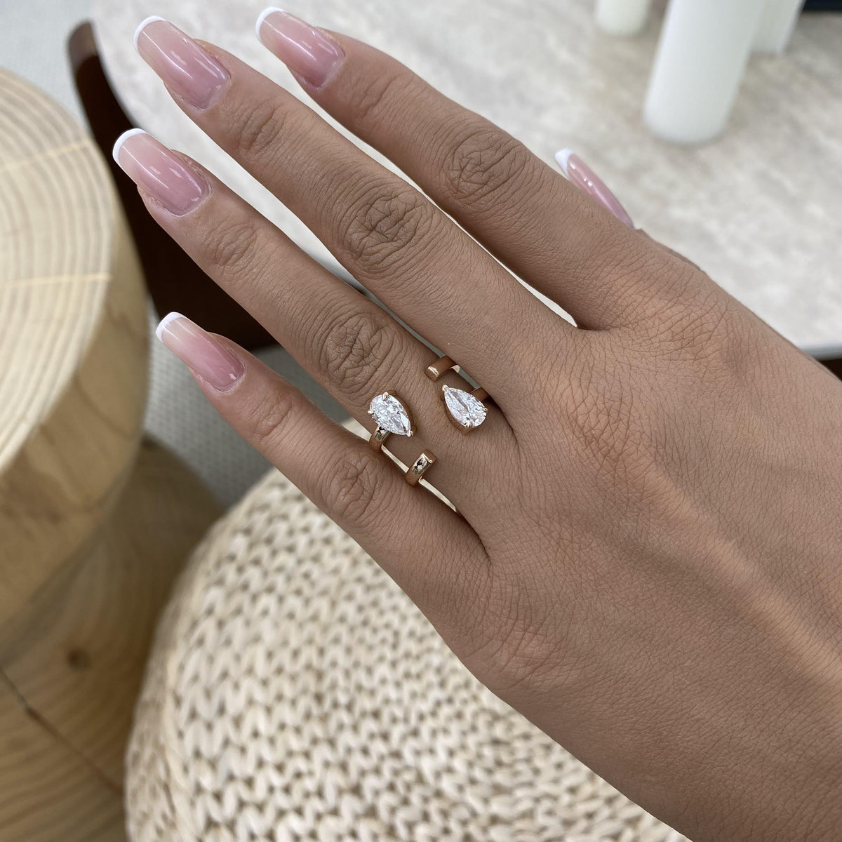 Brandy 1.5 Pear Lab-Grown Diamond Toi  Moi, Special Ring