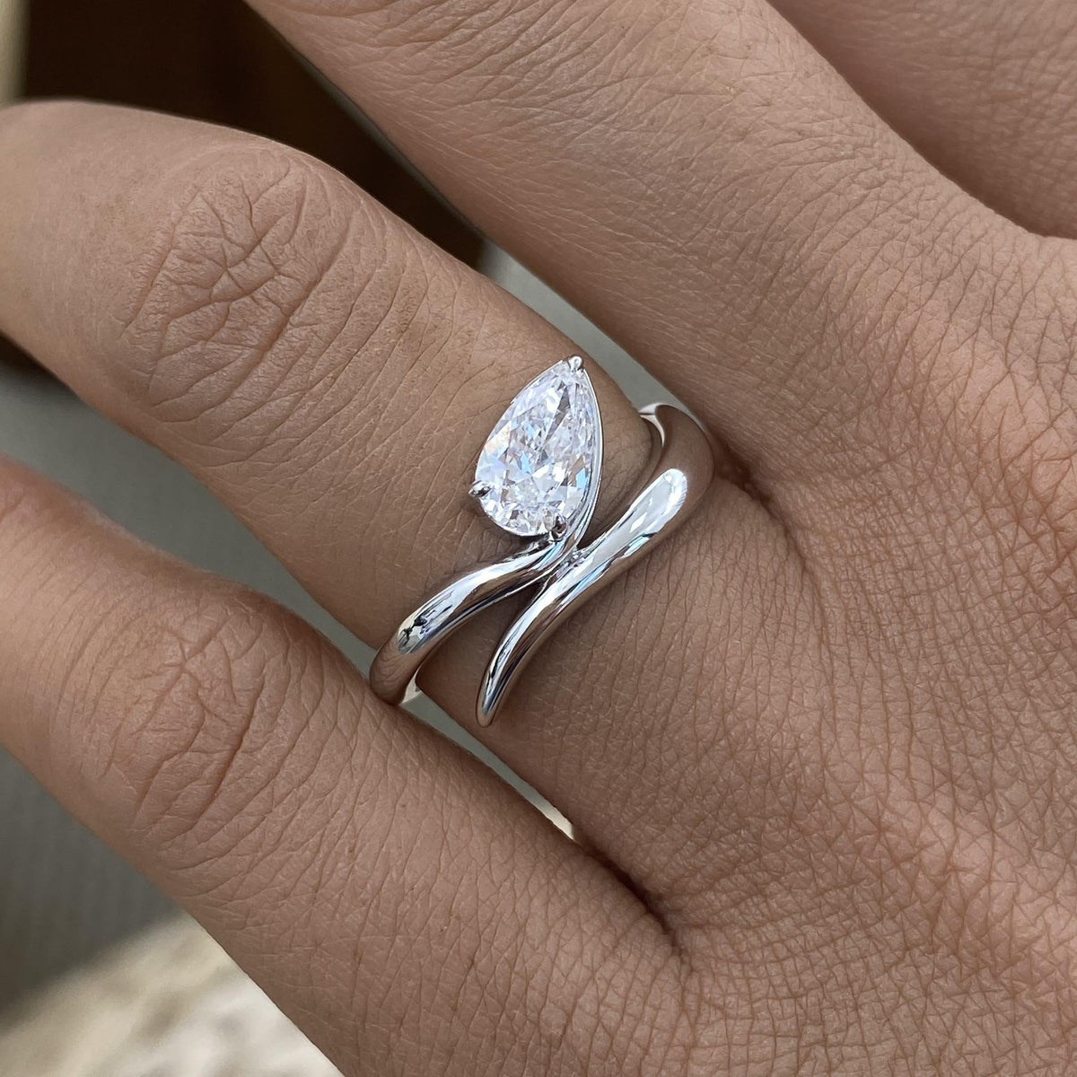 Alicia 0.8 Pear Lab-Grown Diamond Solitaire, Special Ring