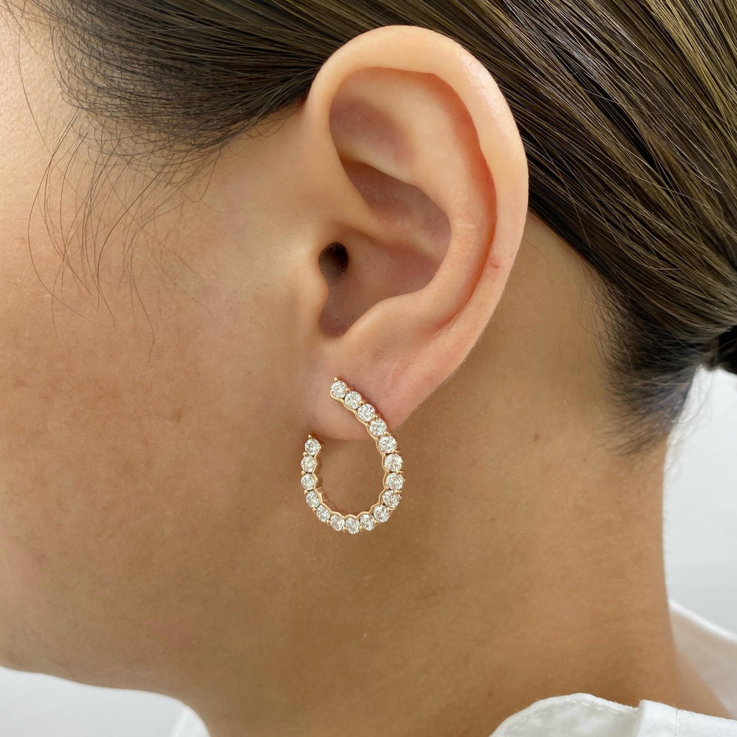 Esther 2.4 Round Lab-Grown Diamond Special, Hoop Earrings