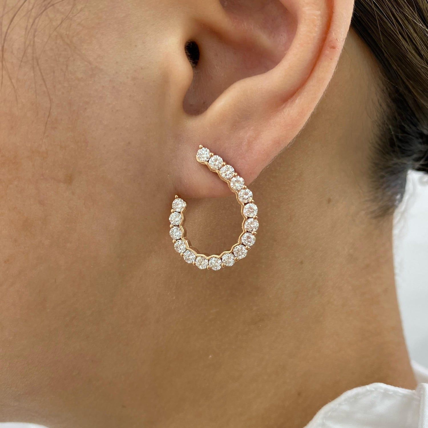 Esther 2.4 Round Lab-Grown Diamond Special, Hoop Earrings