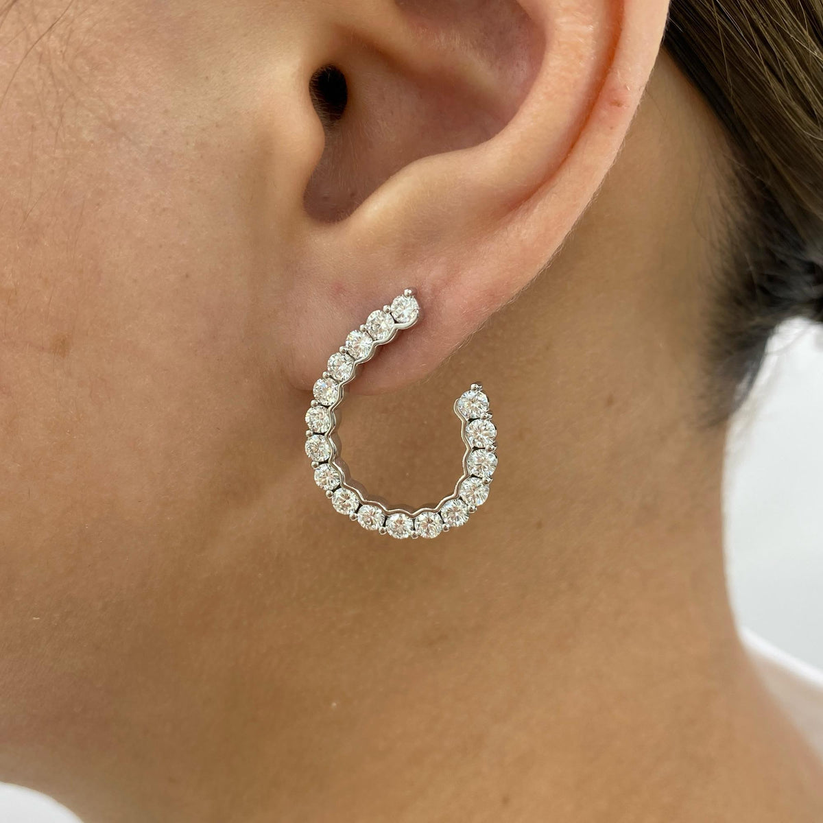 Esther 2.4 Round Lab-Grown Diamond Special, Hoop Earrings