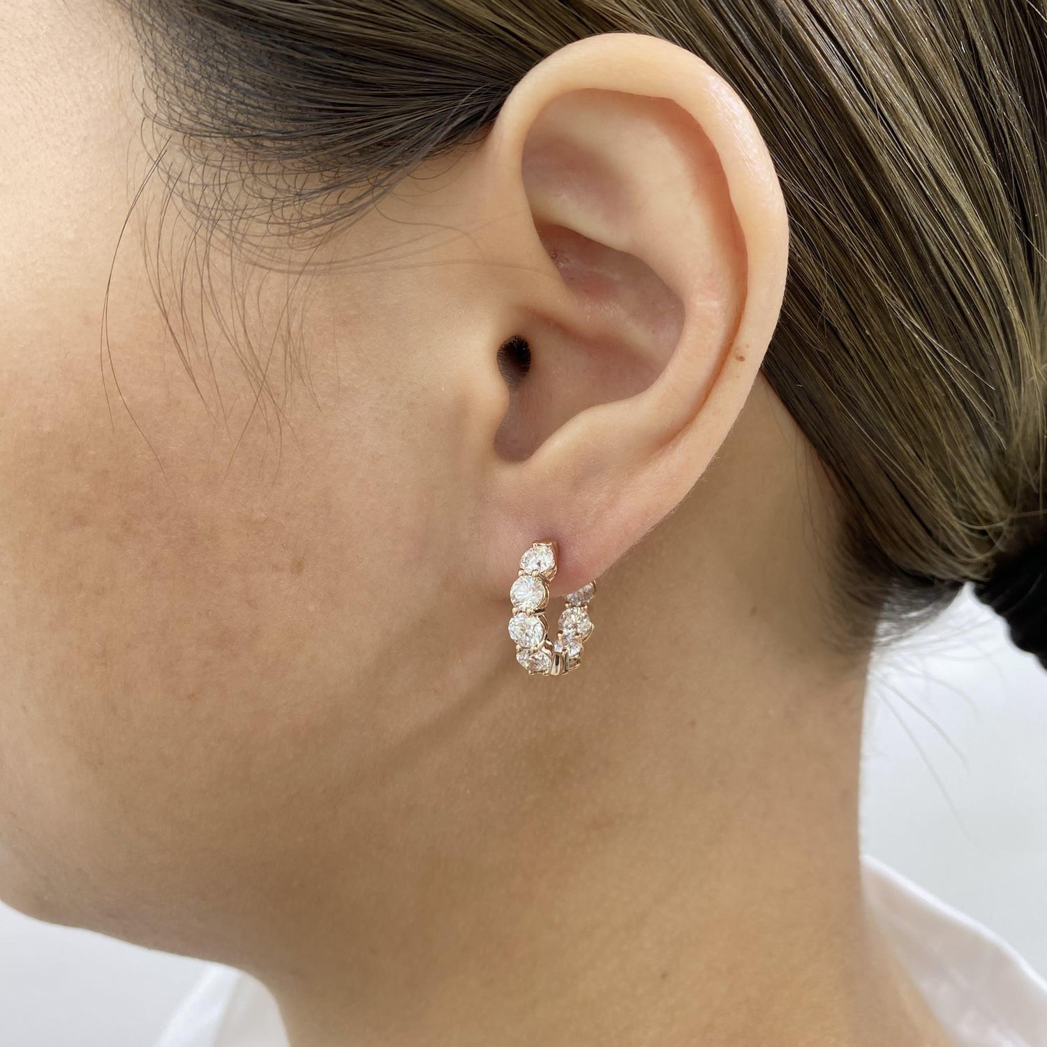 Aria 3.3 Round Lab-Grown Diamond Hoop Earrings