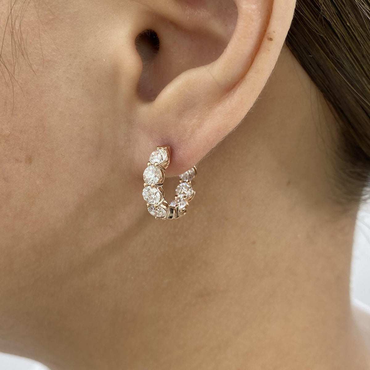 Aria 3.3 Round Lab-Grown Diamond Hoop Earrings