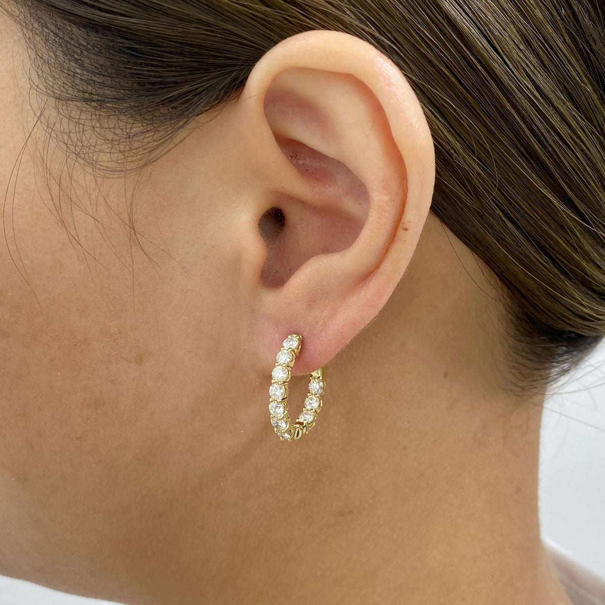 Aria 1.8 Round Lab-Grown Diamond Hoop Earrings
