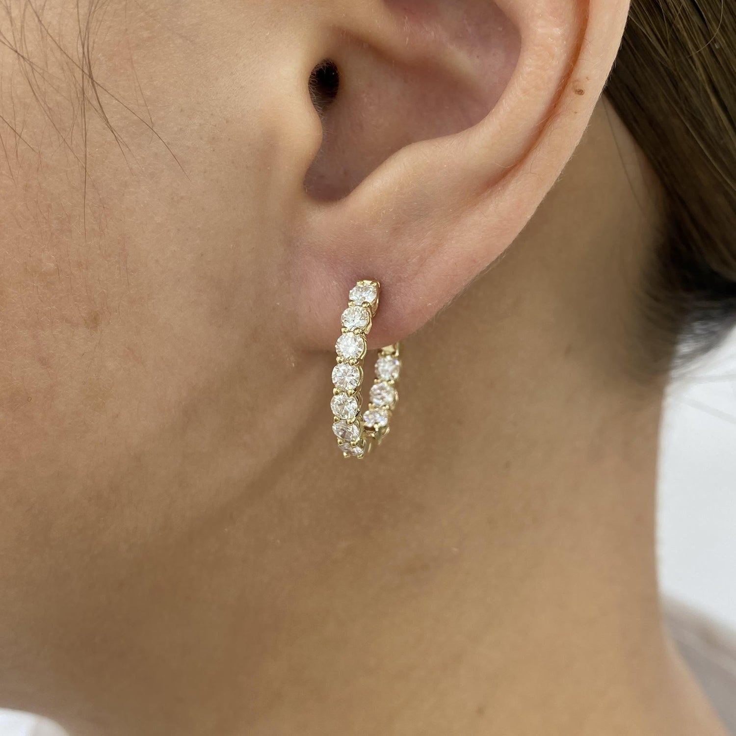 Aria 1.8 Round Lab-Grown Diamond Hoop Earrings