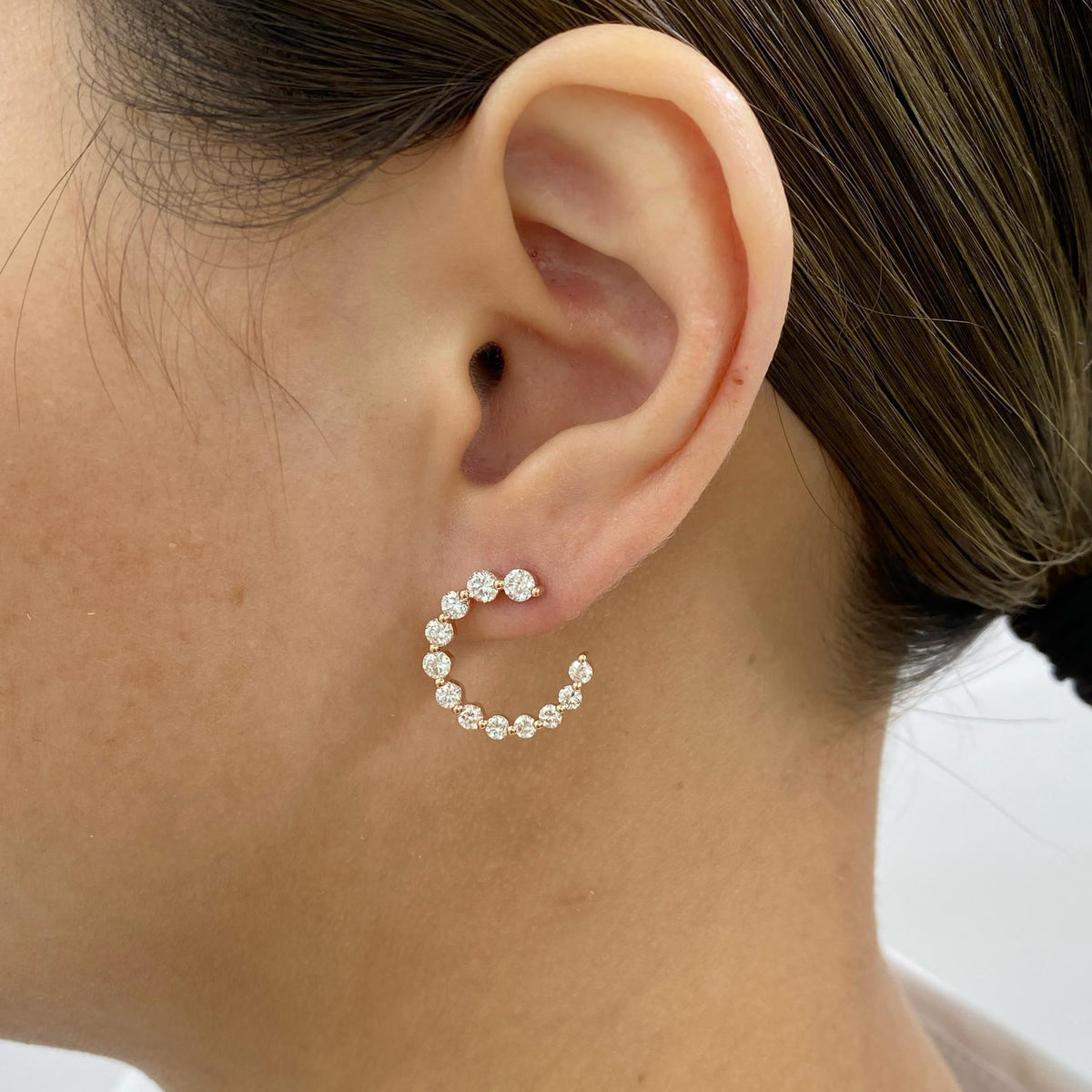 Violet 1.9 Round Lab-Grown Diamond Special, Hoop Earrings