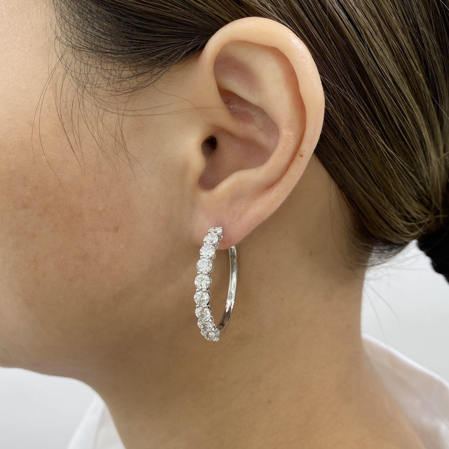 Aurora 4.2 Round Lab-Grown Diamond Hoop Earrings