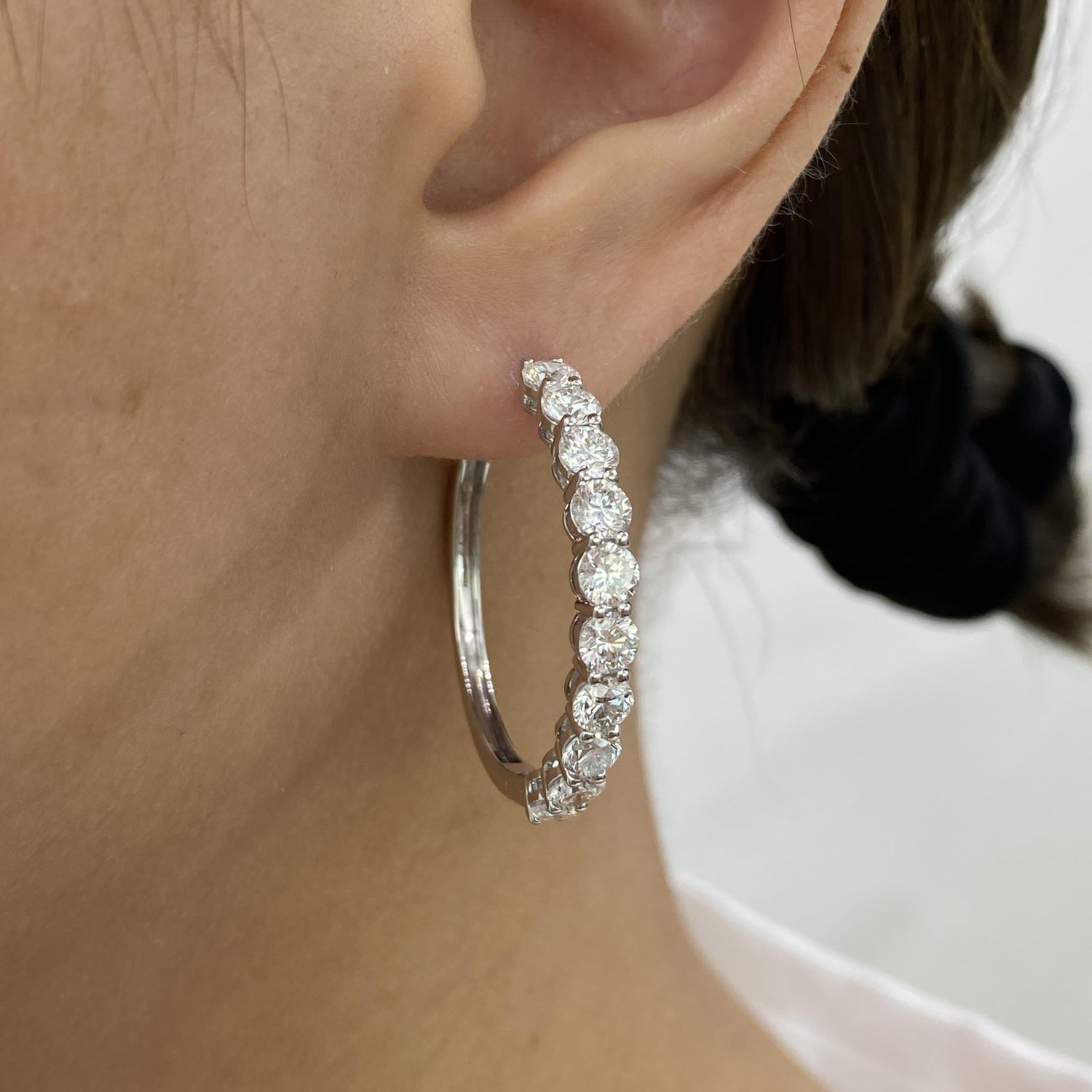 Aurora 4.2 Round Lab-Grown Diamond Hoop Earrings