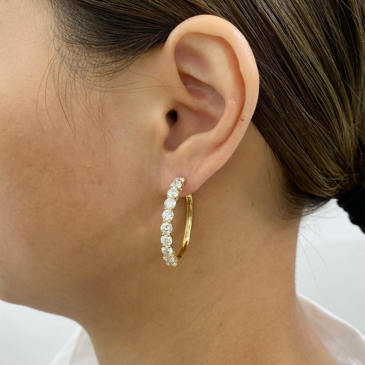 Aurora 4.2 Round Lab-Grown Diamond Hoop Earrings