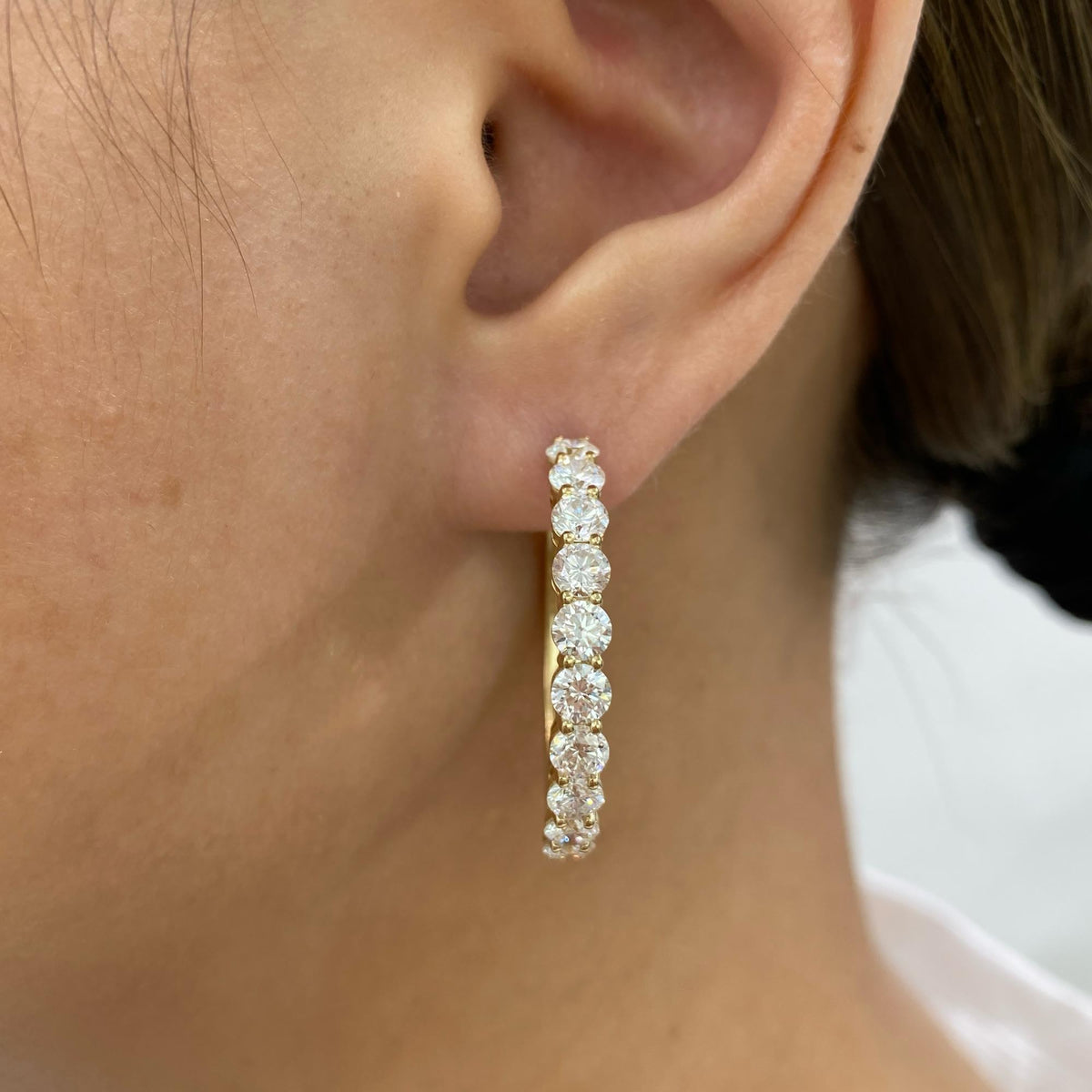 Aurora 4.2 Round Lab-Grown Diamond Hoop Earrings
