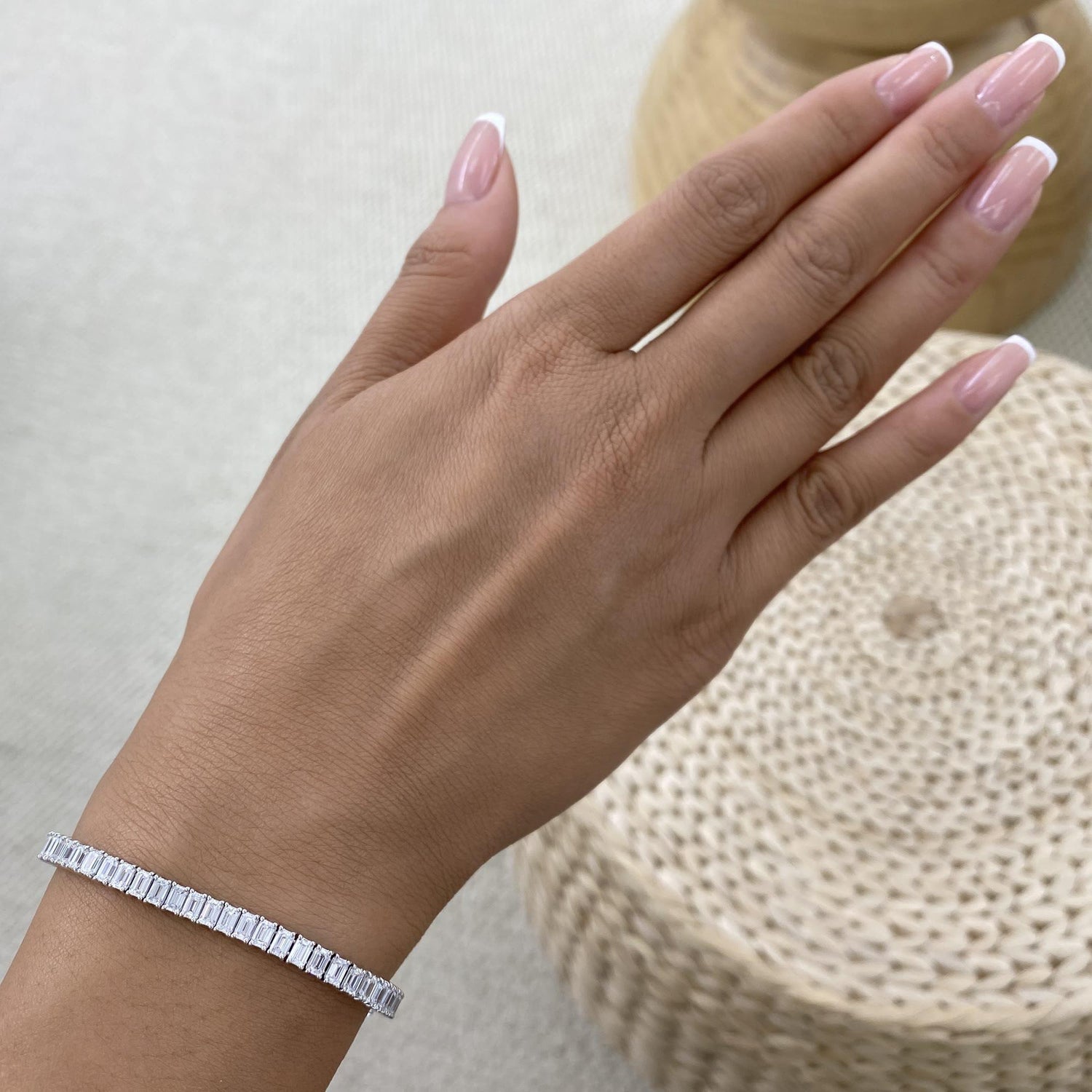 Heidi 7.2 Emerald Lab-Grown Diamond Tennis Bracelet