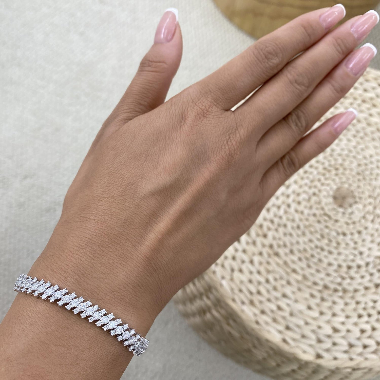 Megan 6.5 Round Lab-Grown Diamond Tennis Bracelet